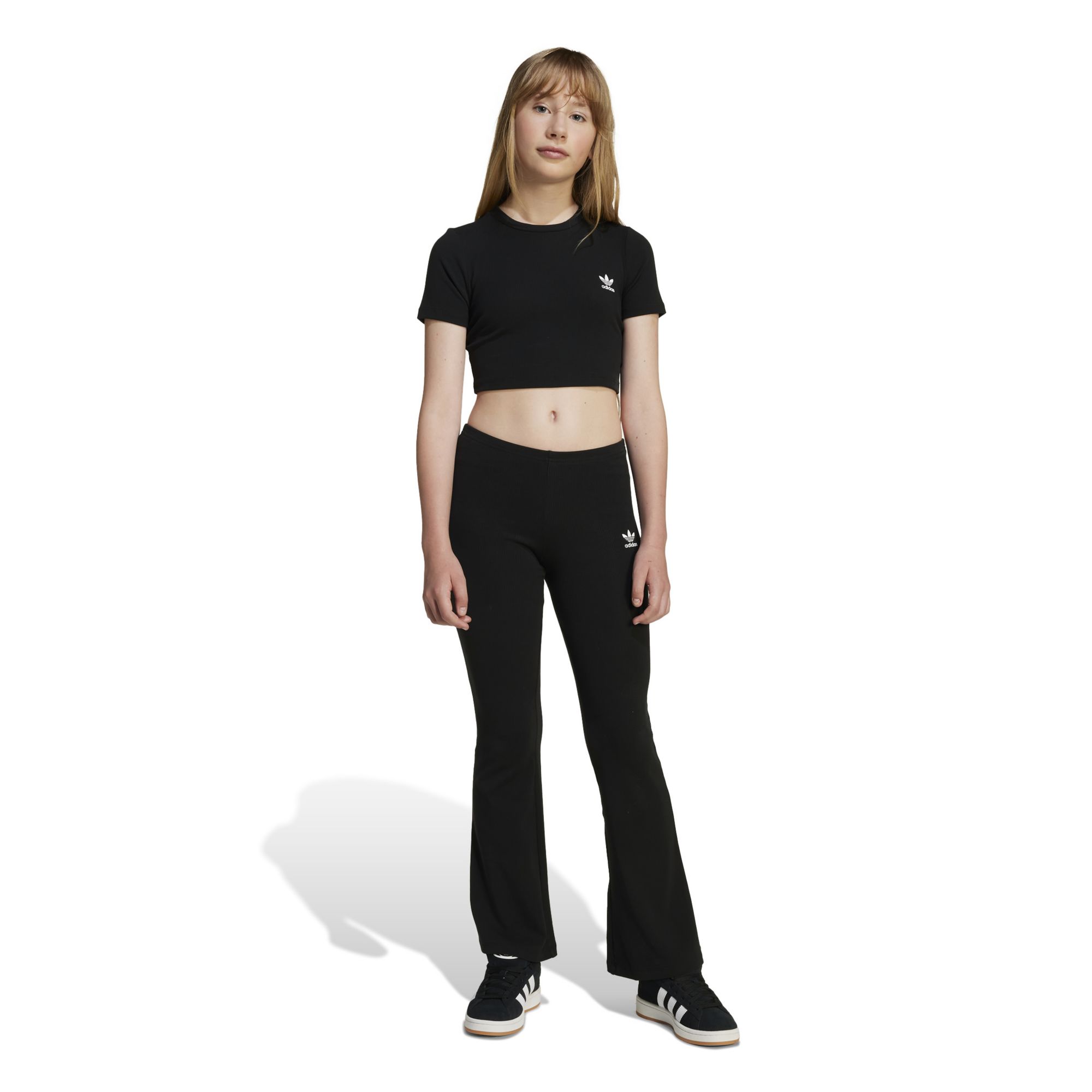 adidas Girls' Ribbed Crop T-Shirt product image