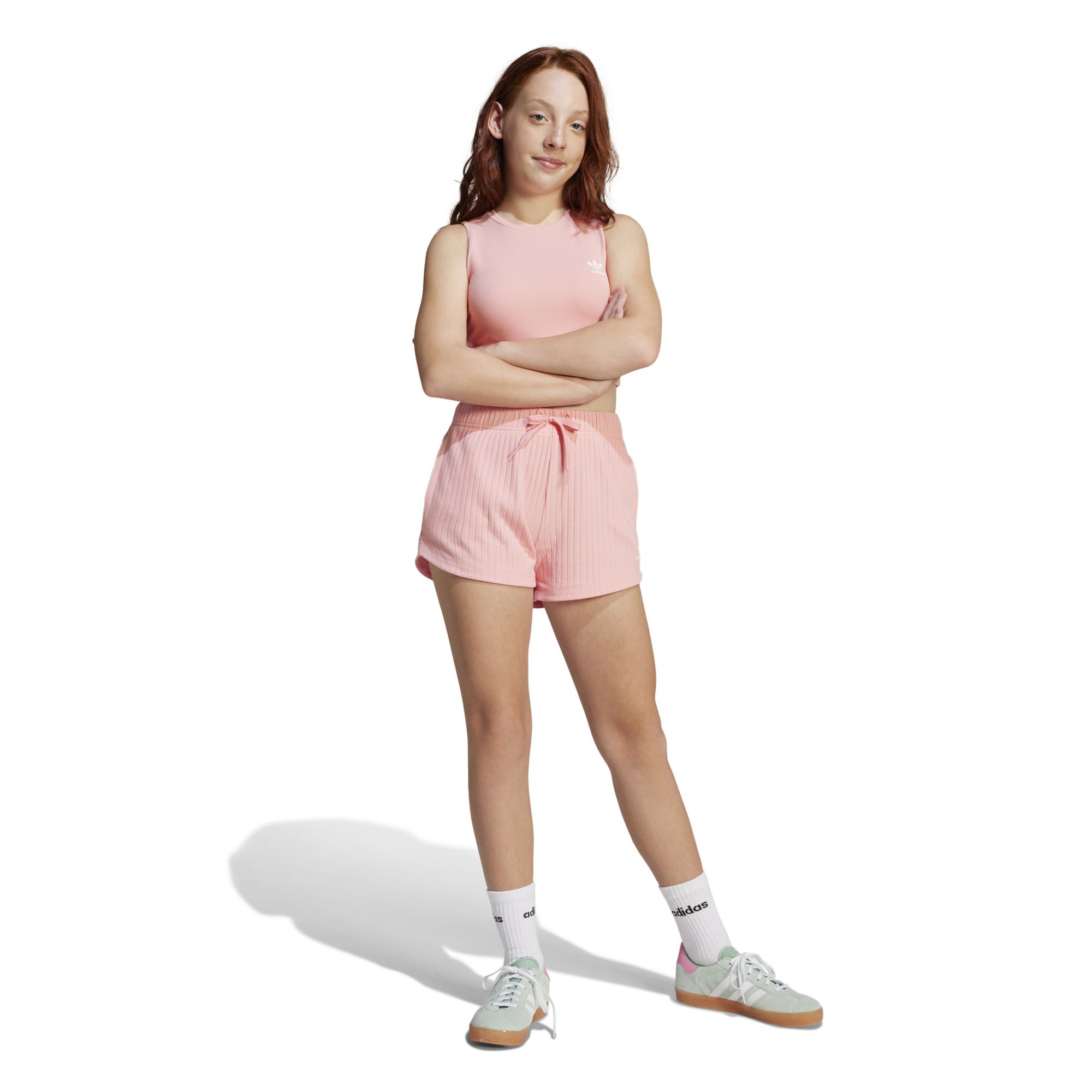 adidas Girls Ribbed Shorts product image