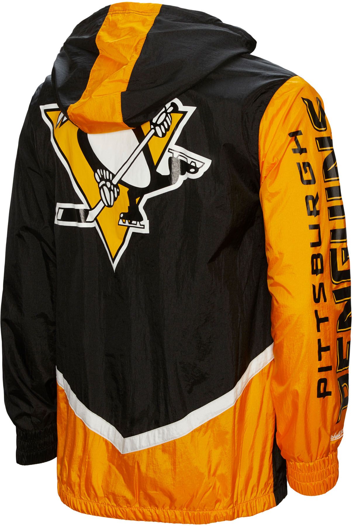 Mitchell & Ness Men's Pittsburgh Penguins Black Undeniable Windbreaker