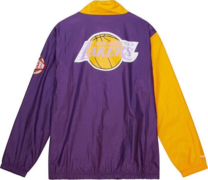 Mitchell and Ness Men's Los Angeles Lakers White Arch Windbreaker