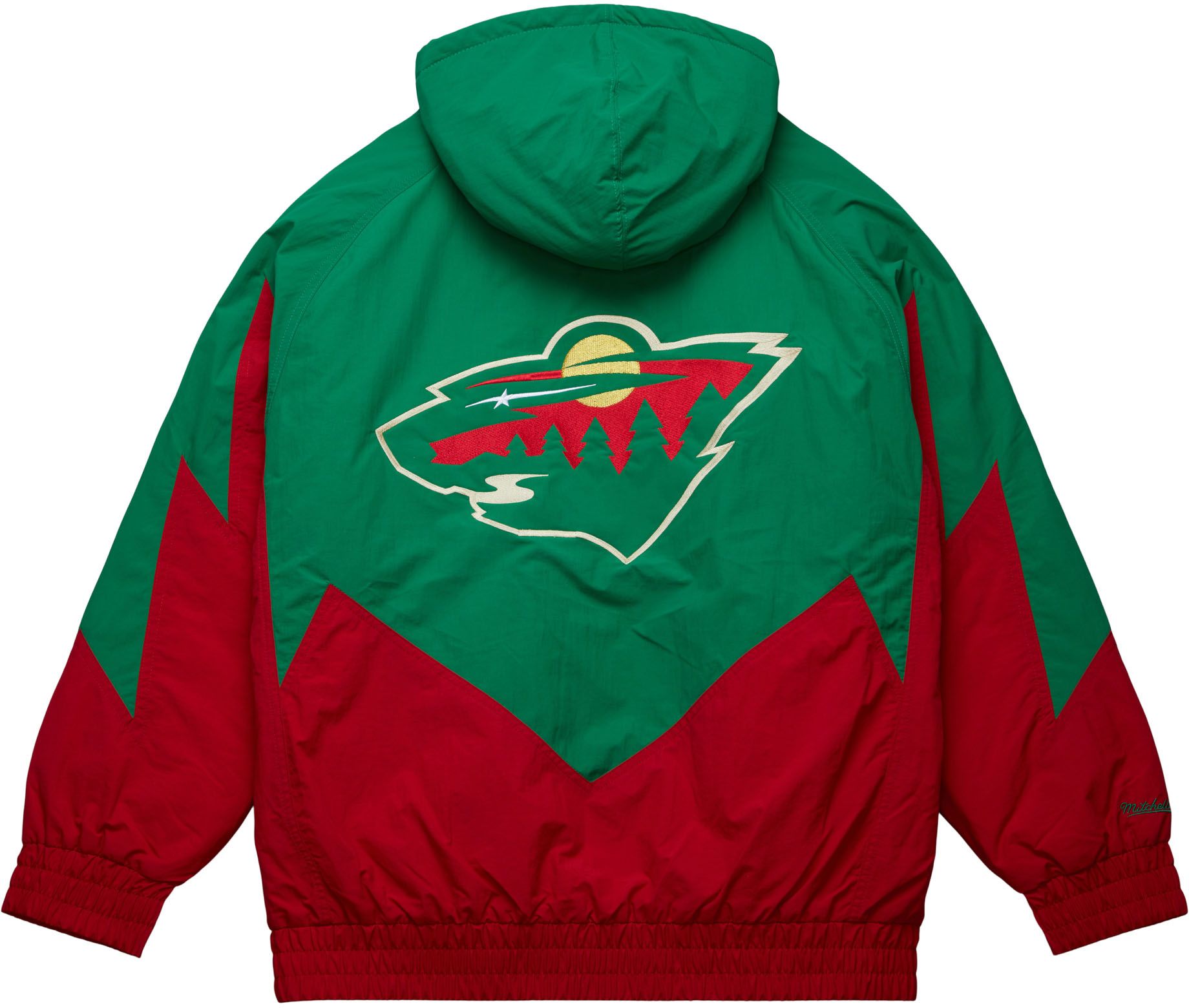 Mitchell & Ness Minnesota Wild Retro Red Windbreaker Jacket