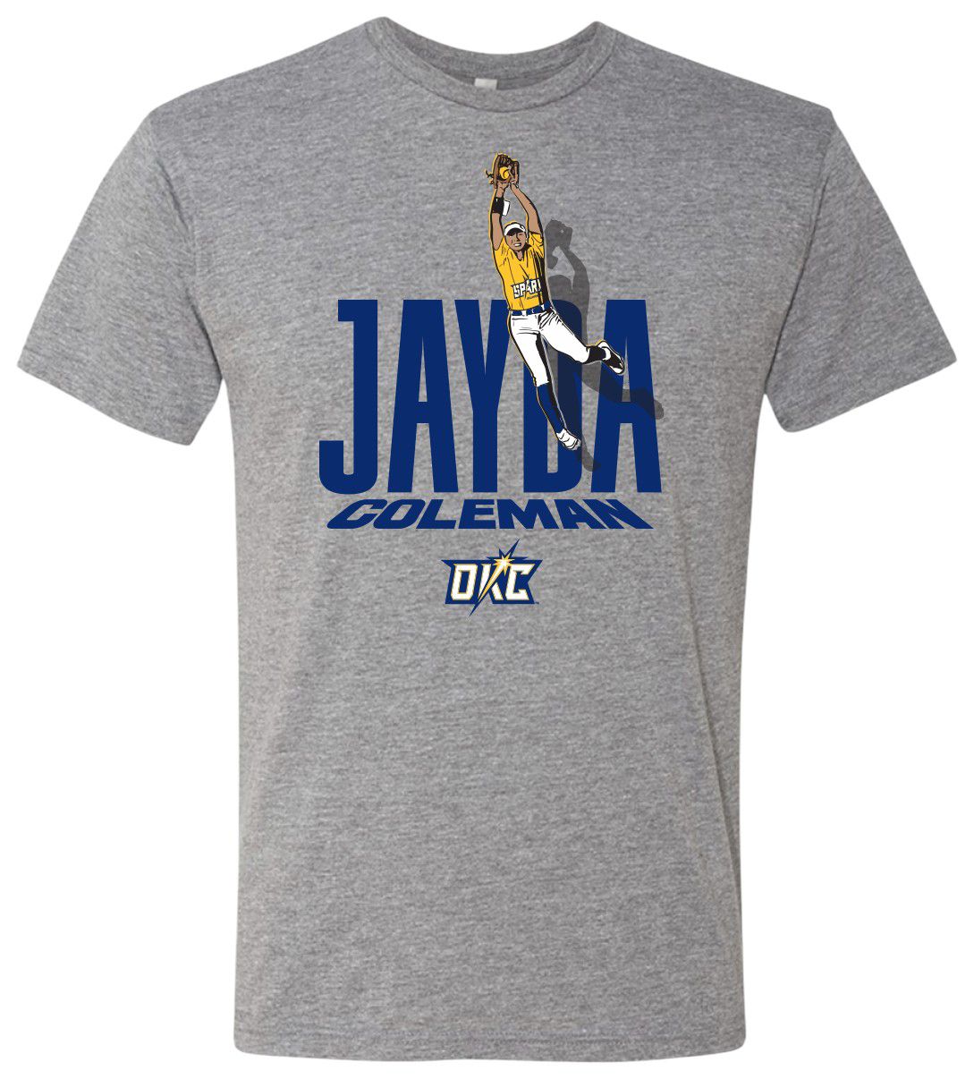 Driving Force Sports Men's Oklahoma City Spark Jayda Coleman #22 Grey T-Shirt product image