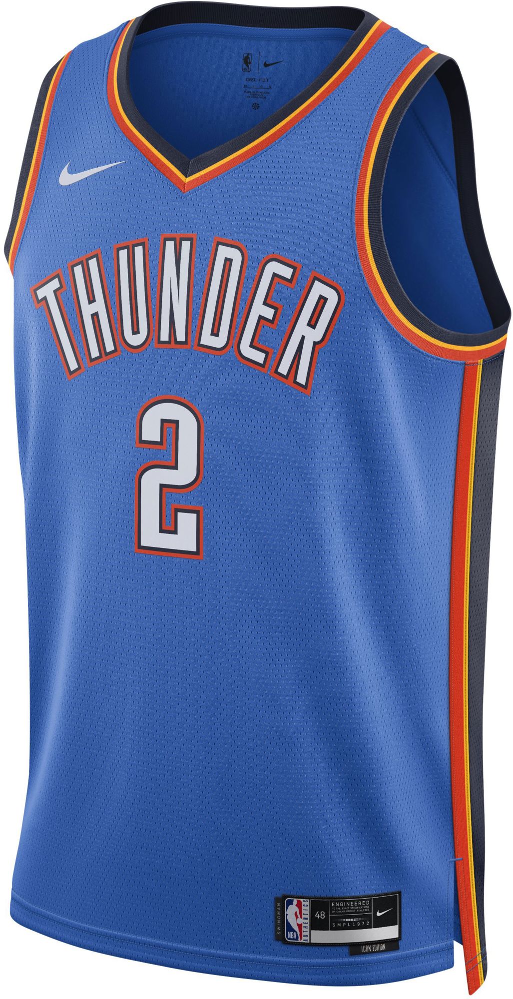 Nike Adult Oklahoma City Thunder Shai Gilgeous-Alexander #2 Swingman Icon Jersey product image