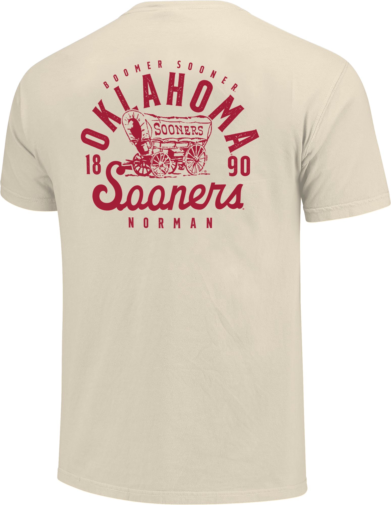 Image One Men's Oklahoma Sooners Ivory Mascot Local T-Shirt