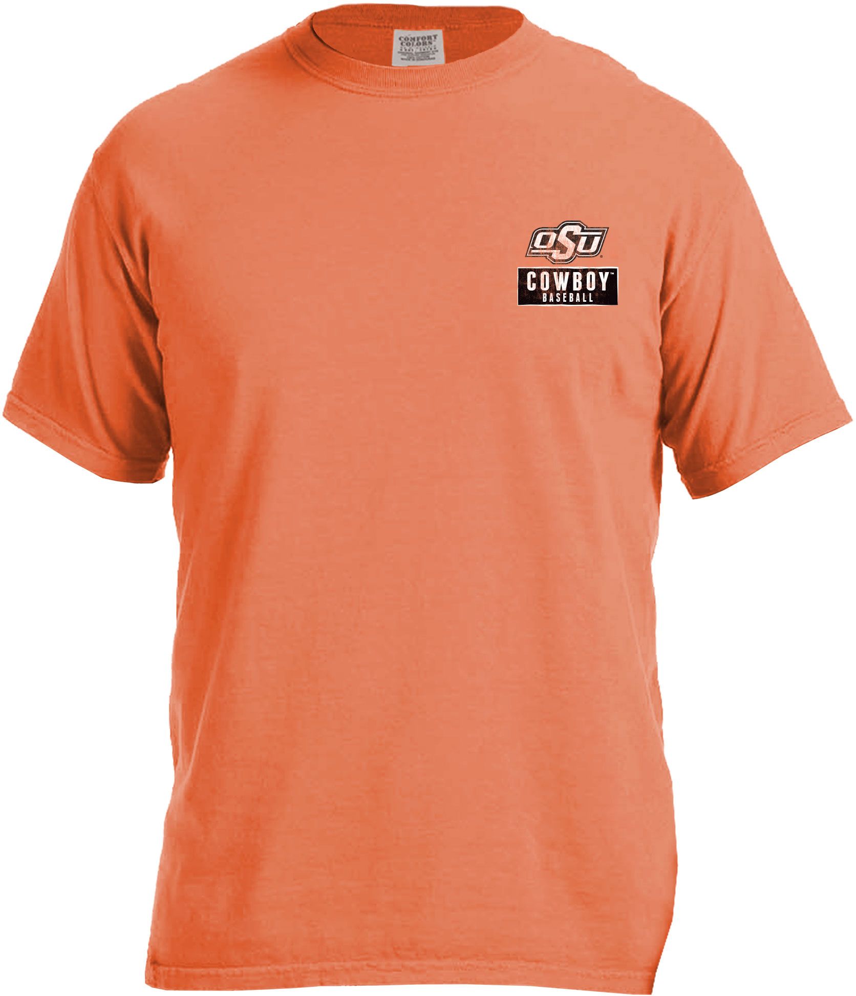 Image One Men's Oklahoma State Cowboys Orange Baseball Flag T-Shirt