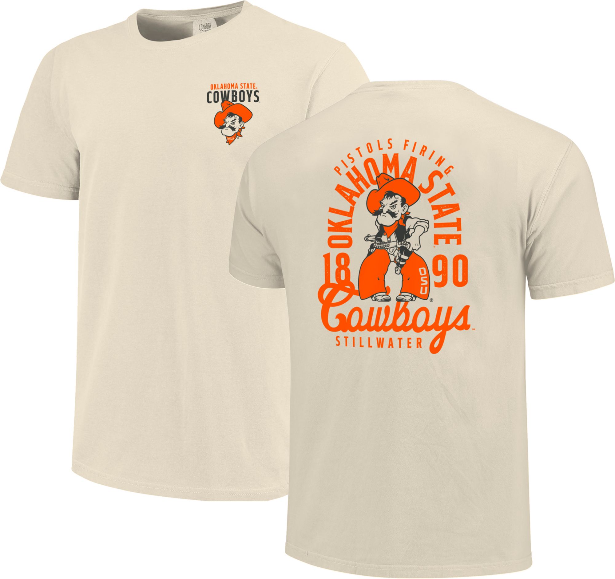 Image One Men's Oklahoma State Cowboys Ivory Mascot Overlay Local T-Shirt product image