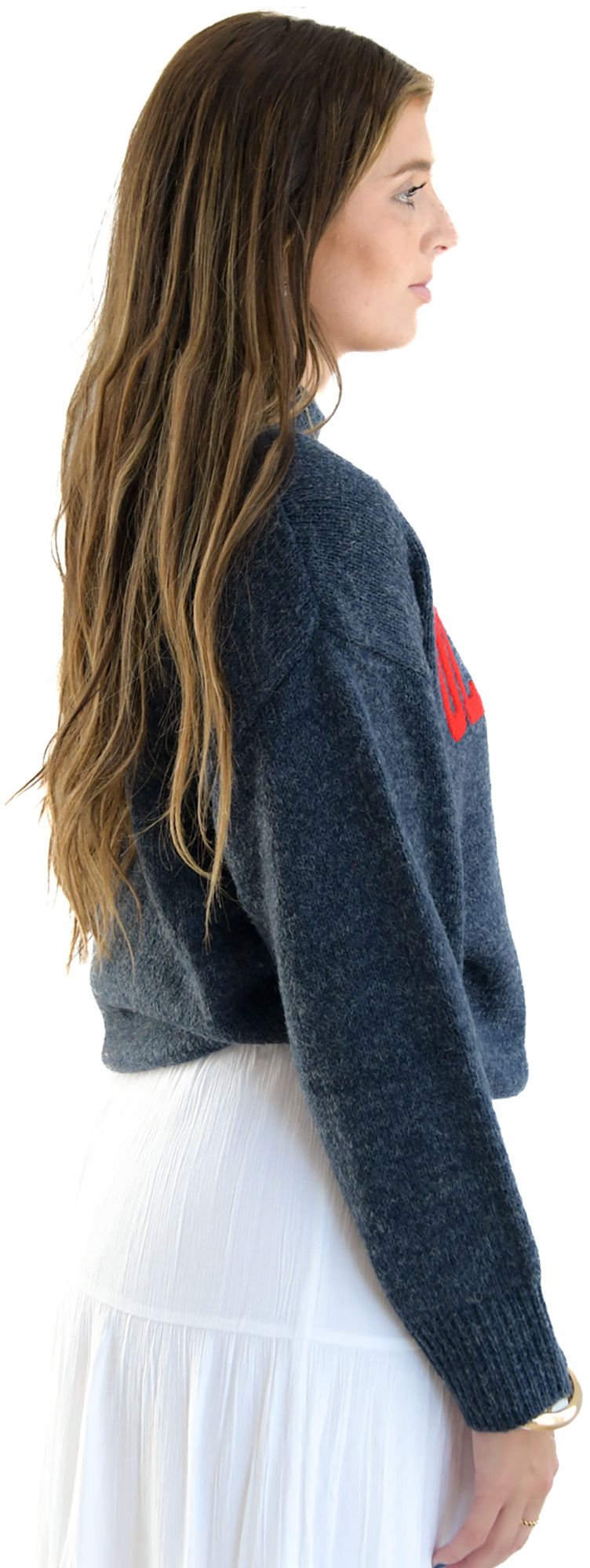 Gameday Social Women's Ole Miss Rebels Navy Varsity Turtleneck Sweater product image