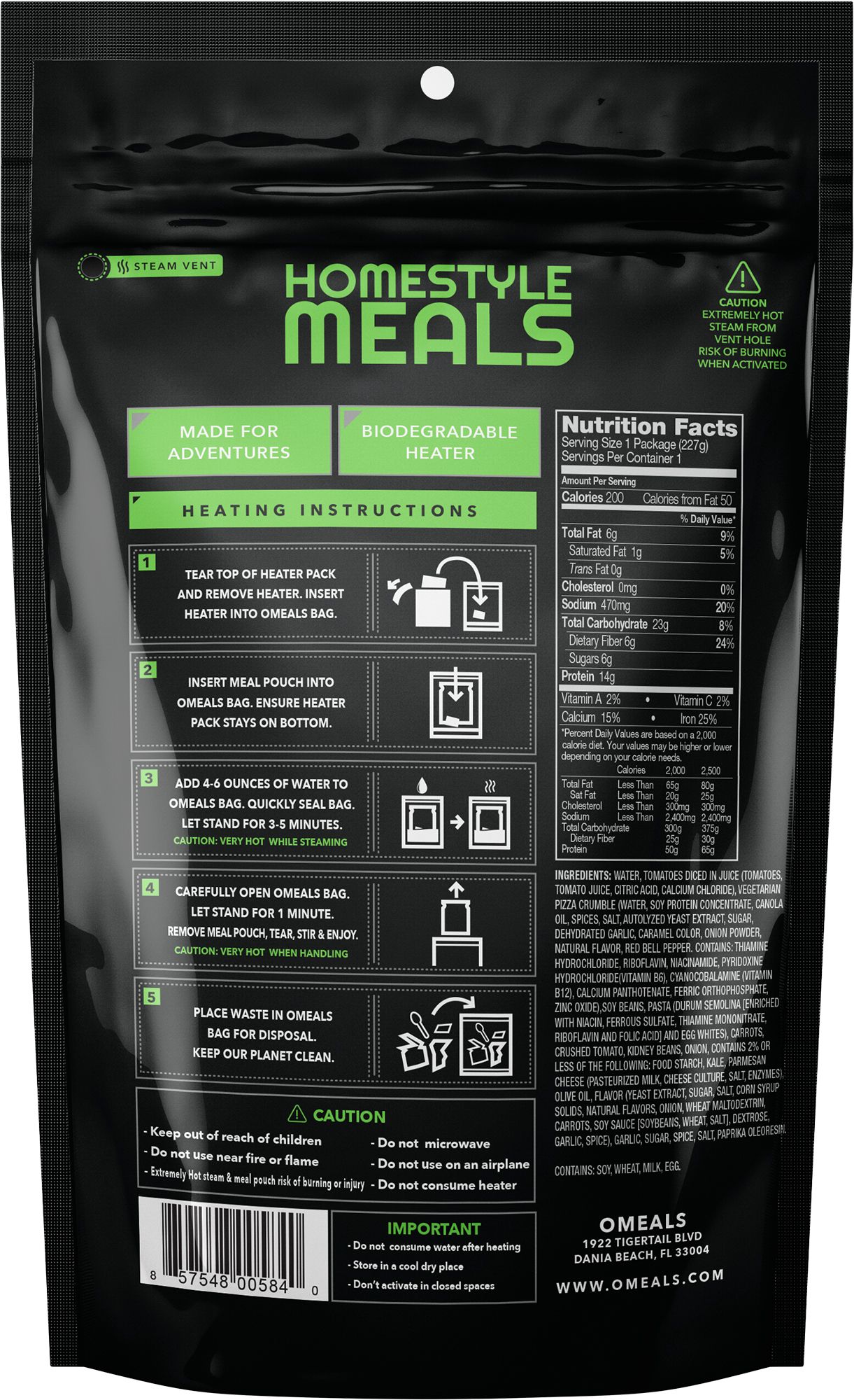 OMEALS 8 oz. Pasta Fagioli product image