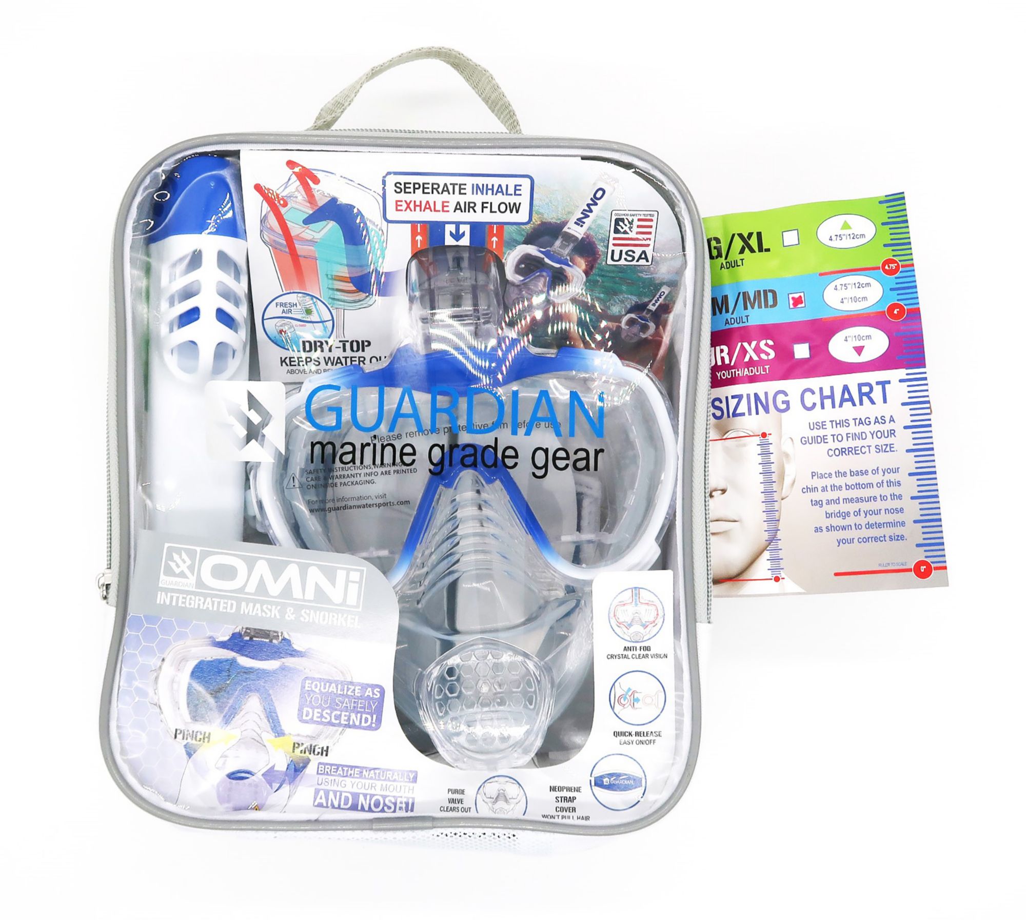 Guardian Scuba Omni Integrated Full Face Snorkeling Mask Combo product image