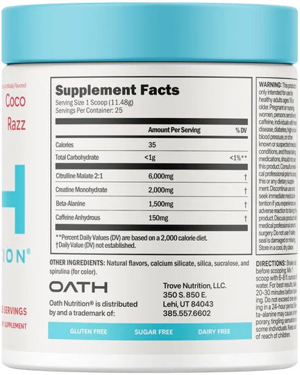 OATH Sport Pre-Workout – 25 Servings product image