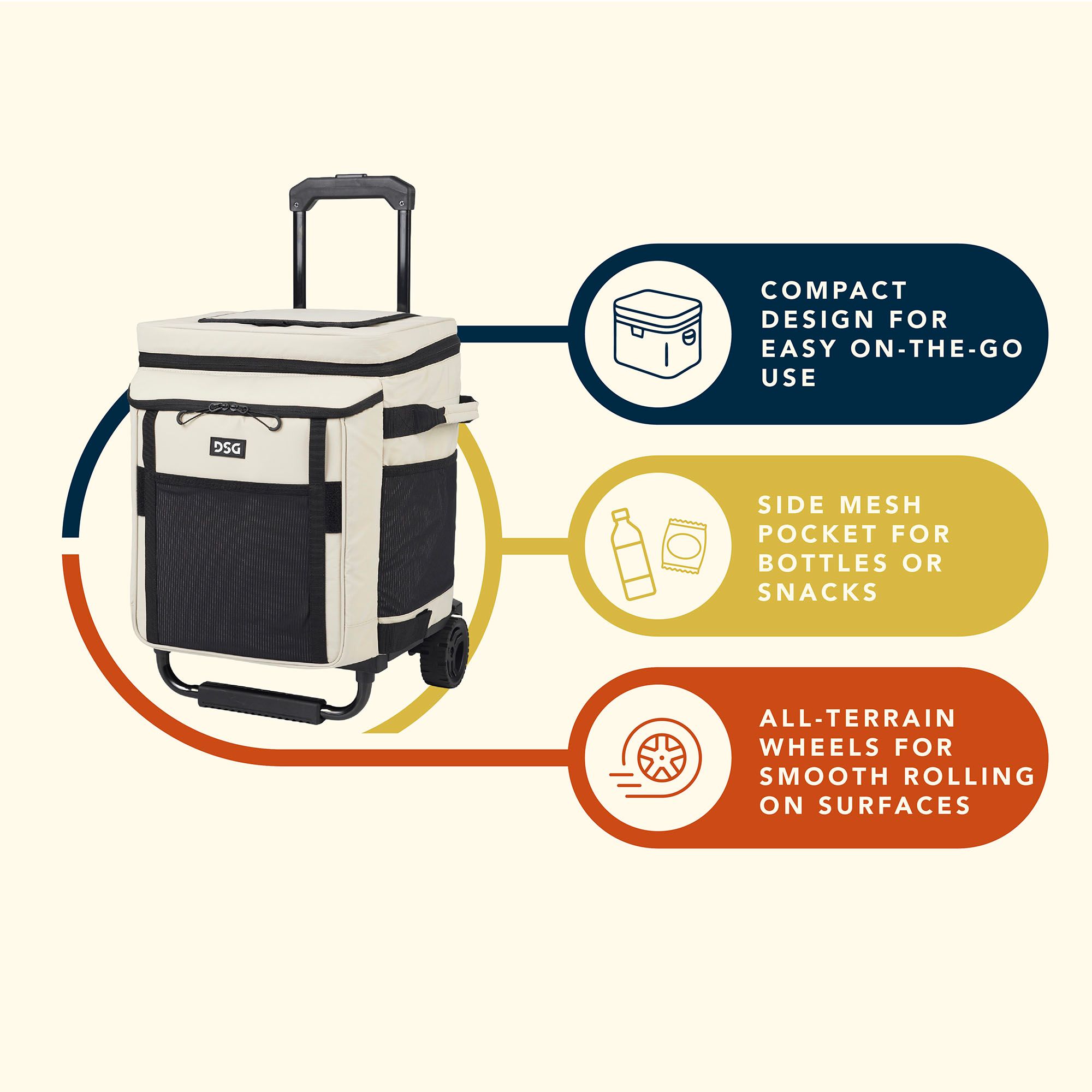 DSG Rally 50 Can Wheeled Cooler product image