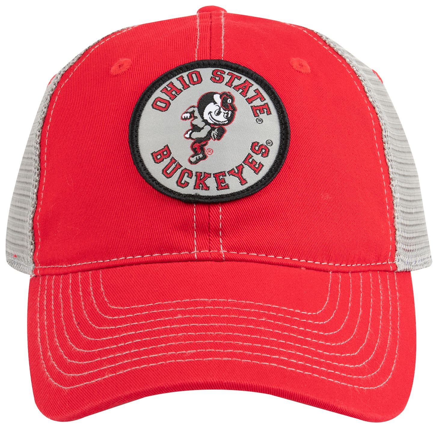 Colosseum Adult Ohio State Buckeyes Red Brutus Adjustable Trucker Hat product image