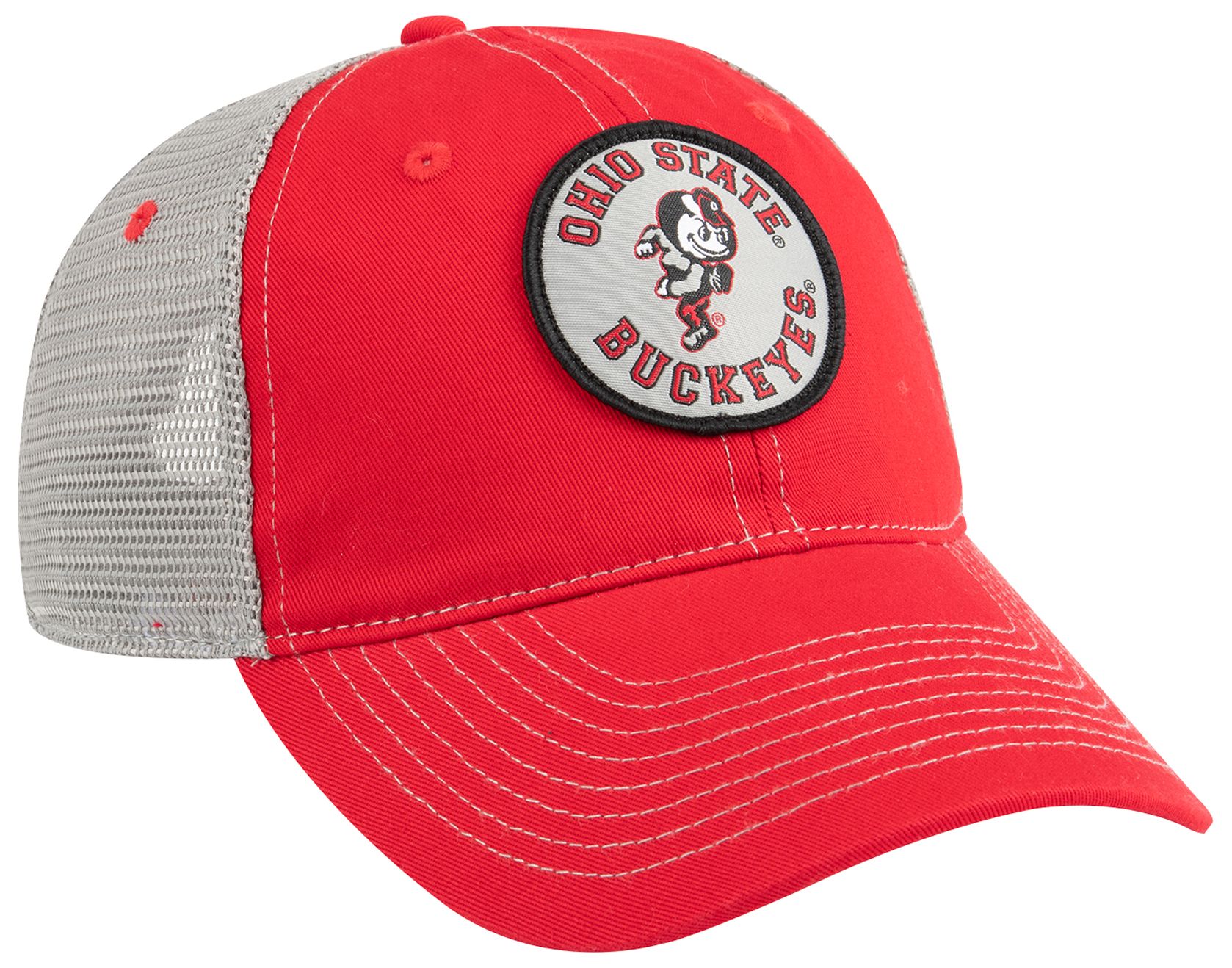 Colosseum Adult Ohio State Buckeyes Red Brutus Adjustable Trucker Hat product image
