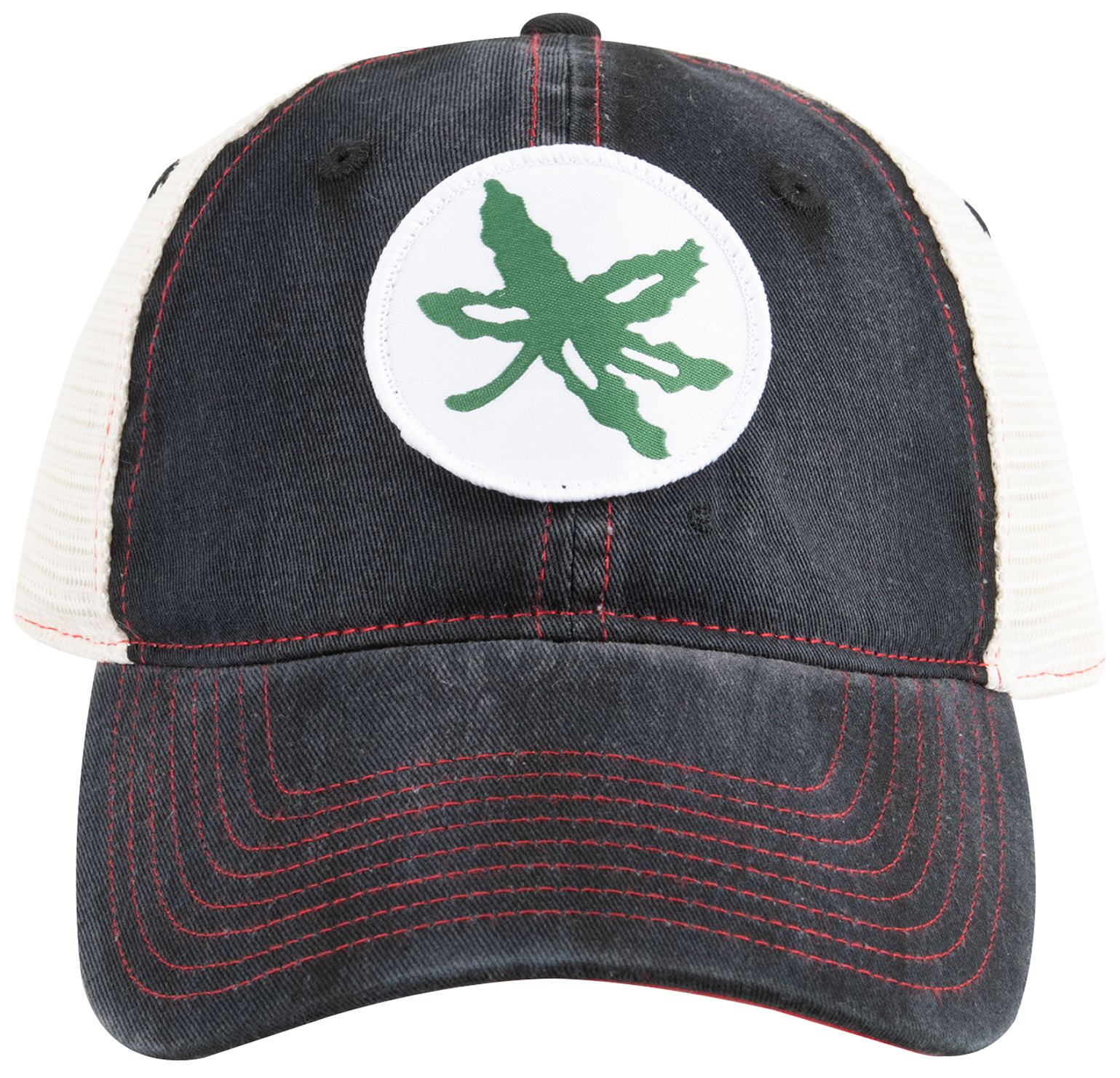 Colosseum Adult Ohio State Buckeyes Black 'Go Buckeyes' Adjustable Trucker Hat product image