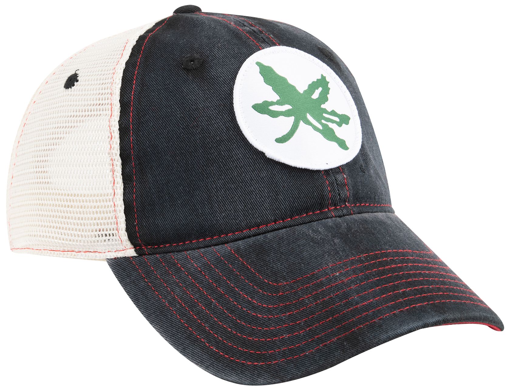 Colosseum Adult Ohio State Buckeyes Black 'Go Buckeyes' Adjustable Trucker Hat product image