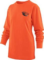 Pressbox Women's Oregon State Beavers Orange Leopard Long Sleeve T-Shirt product image