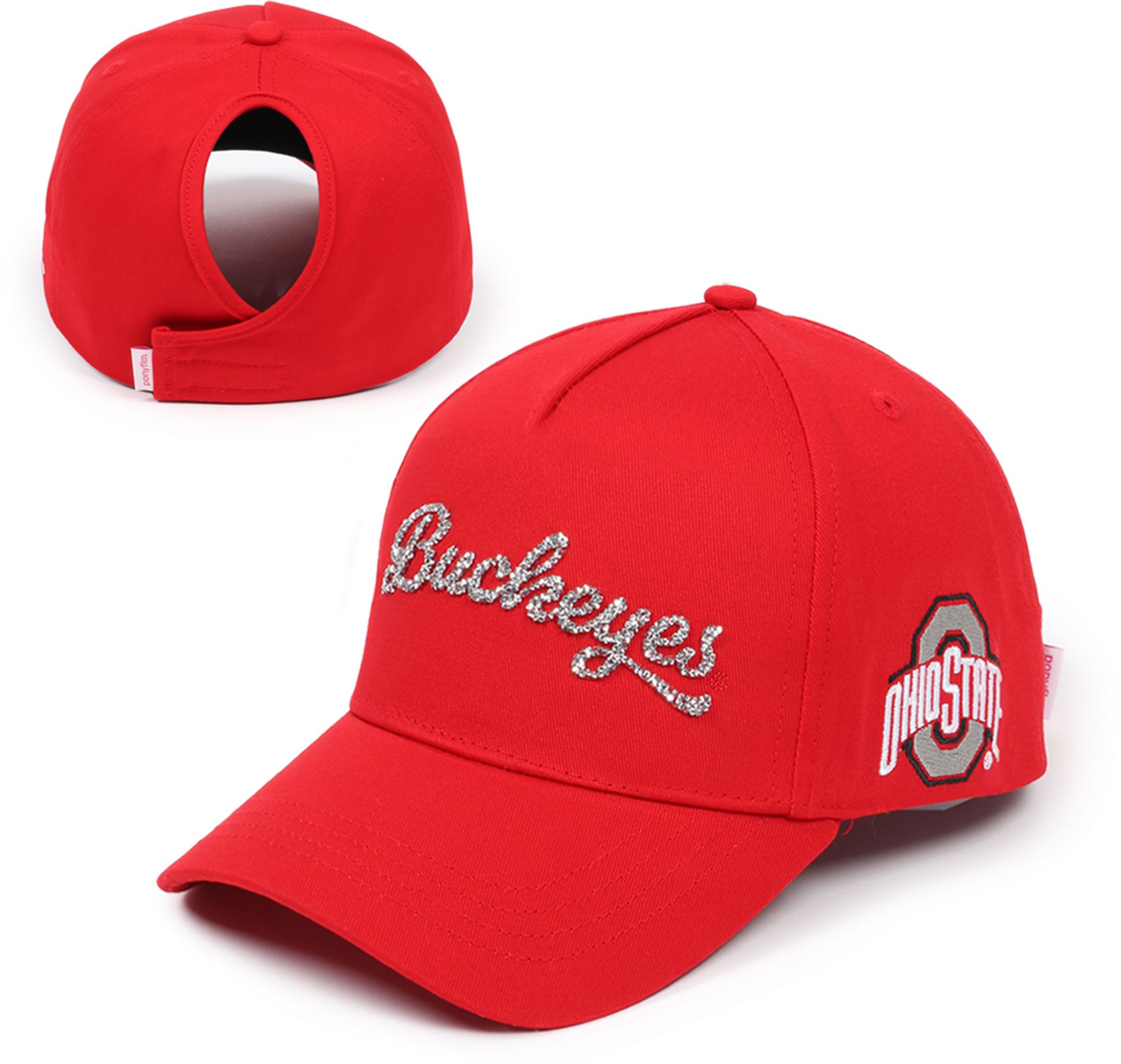 Ponyflo Women's Ohio State Buckeyes Scarlet Bling Athletic Hat product image