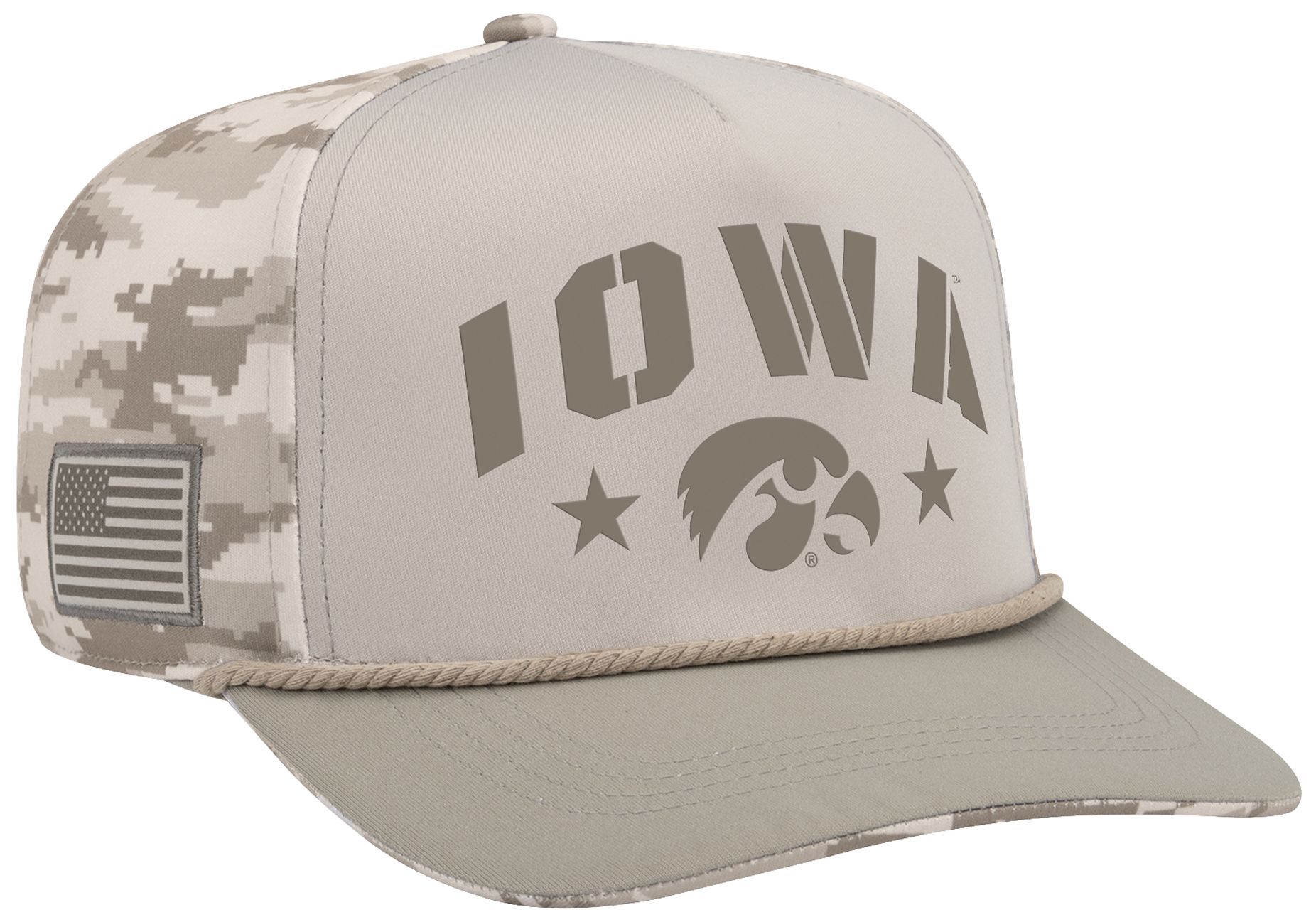 Colosseum Adult Iowa Hawkeyes White Sand Adjustable Hat product image