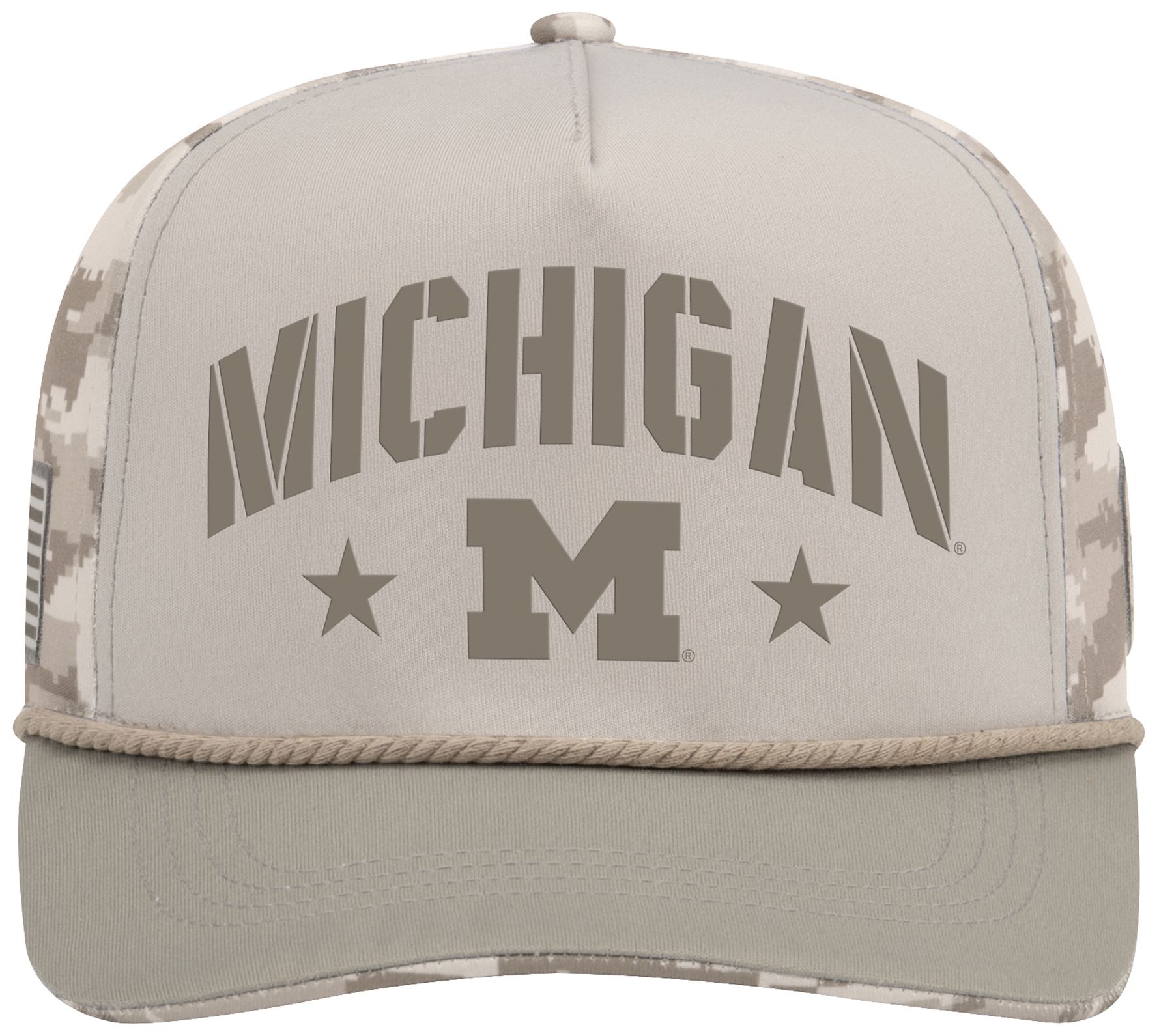 Colosseum Adult Michigan Wolverines White Sand Adjustable Hat product image