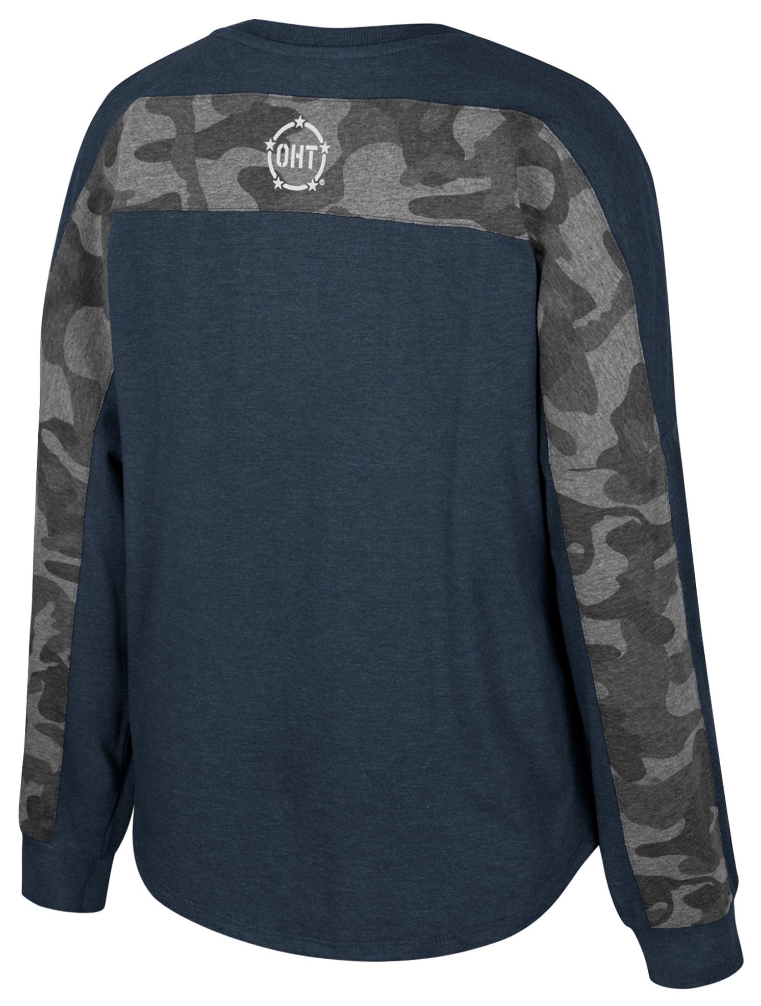 Colosseum Women's Michigan Wolverines Navy Oorah Long sleeve Dolman T-Shirt product image