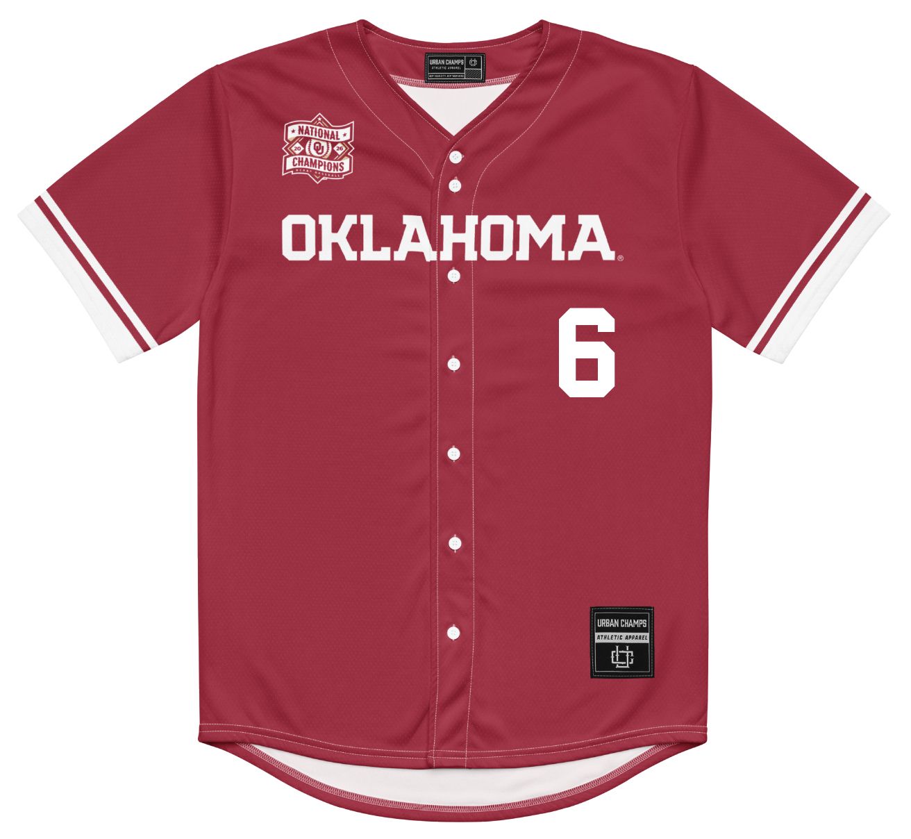 Campus Ink Men's Oklahoma Sooners Crimson Kyle Branch #6 T-Shirt product image