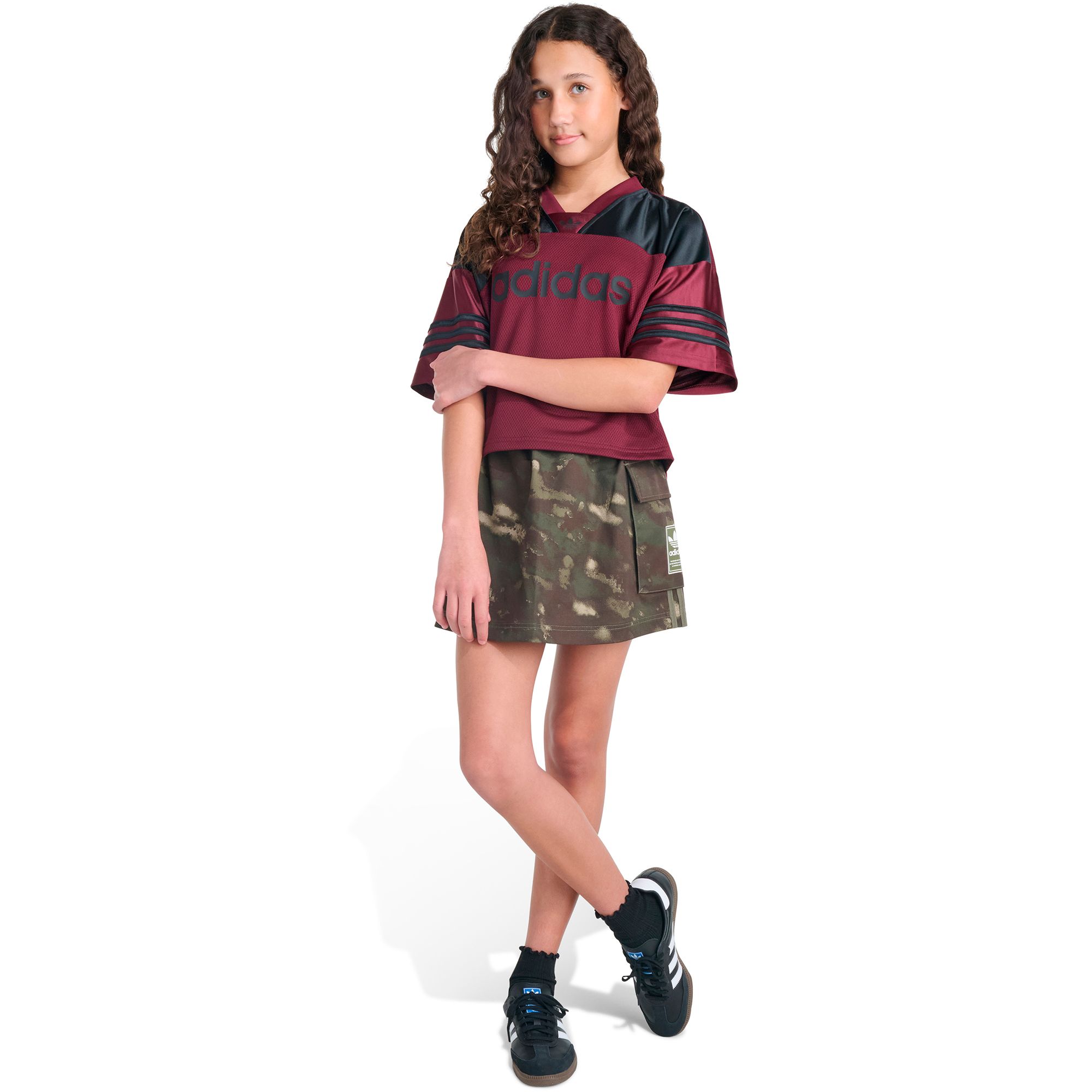 adidas Girls' Originals Camo Printed Cargo Skirt product image