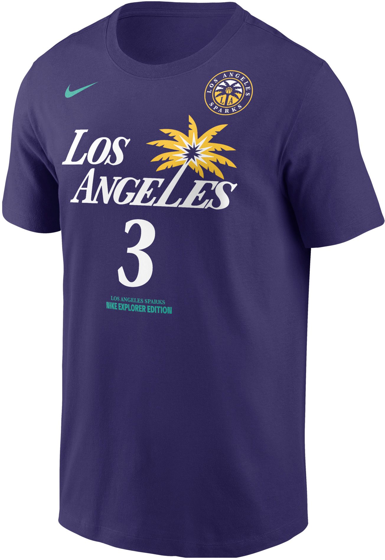 Nike Men's Los Angeles Sparks Nneka Ogwumike #3 Purple T-Shirt product image