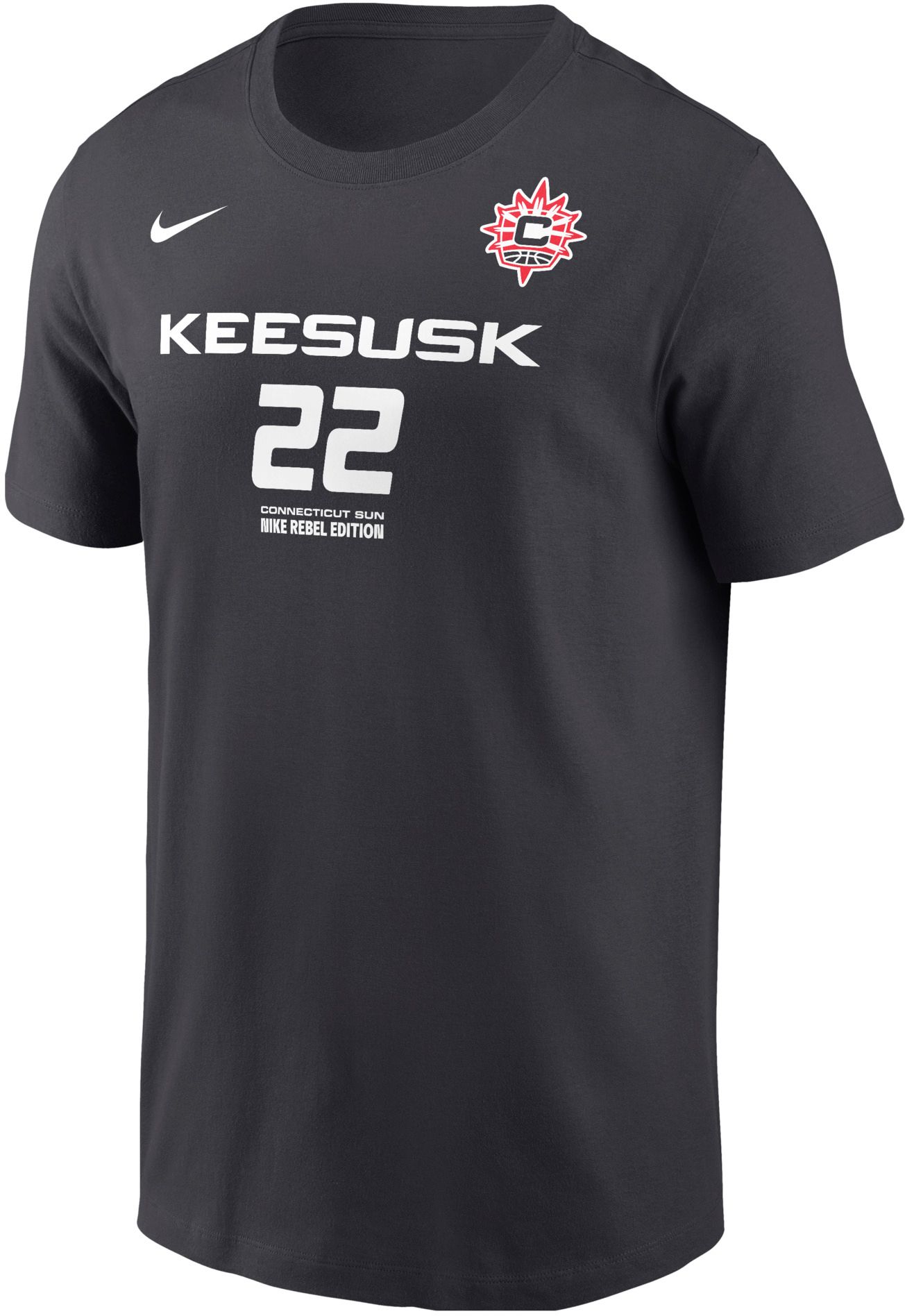 Nike Men's Connecticut Sun Saniya Rivers #22 Gray  Rebel T-Shirt product image