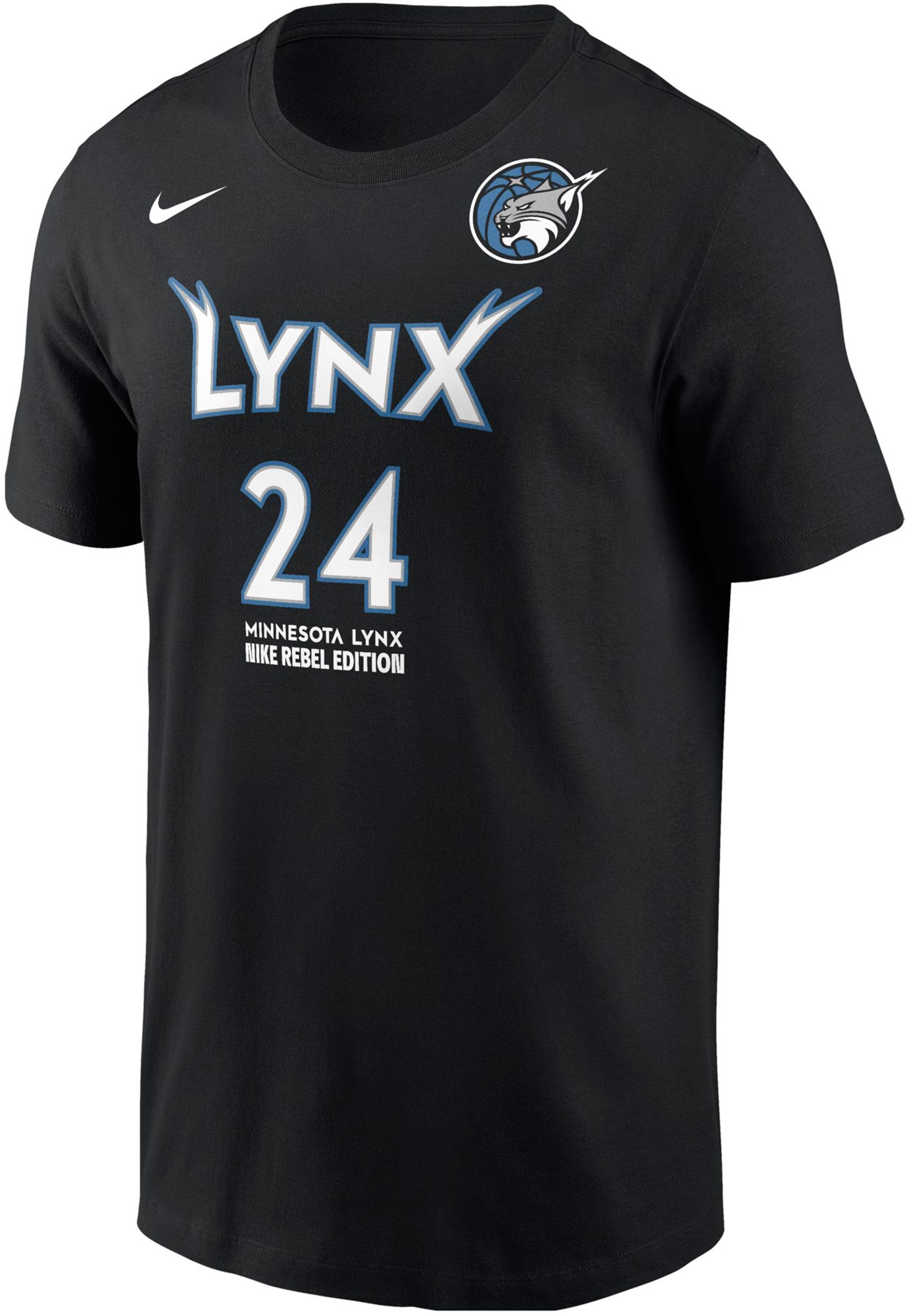 Nike Men's Minnesota Lynx Napheesa Collier #24 Black  Rebel T-Shirt product image