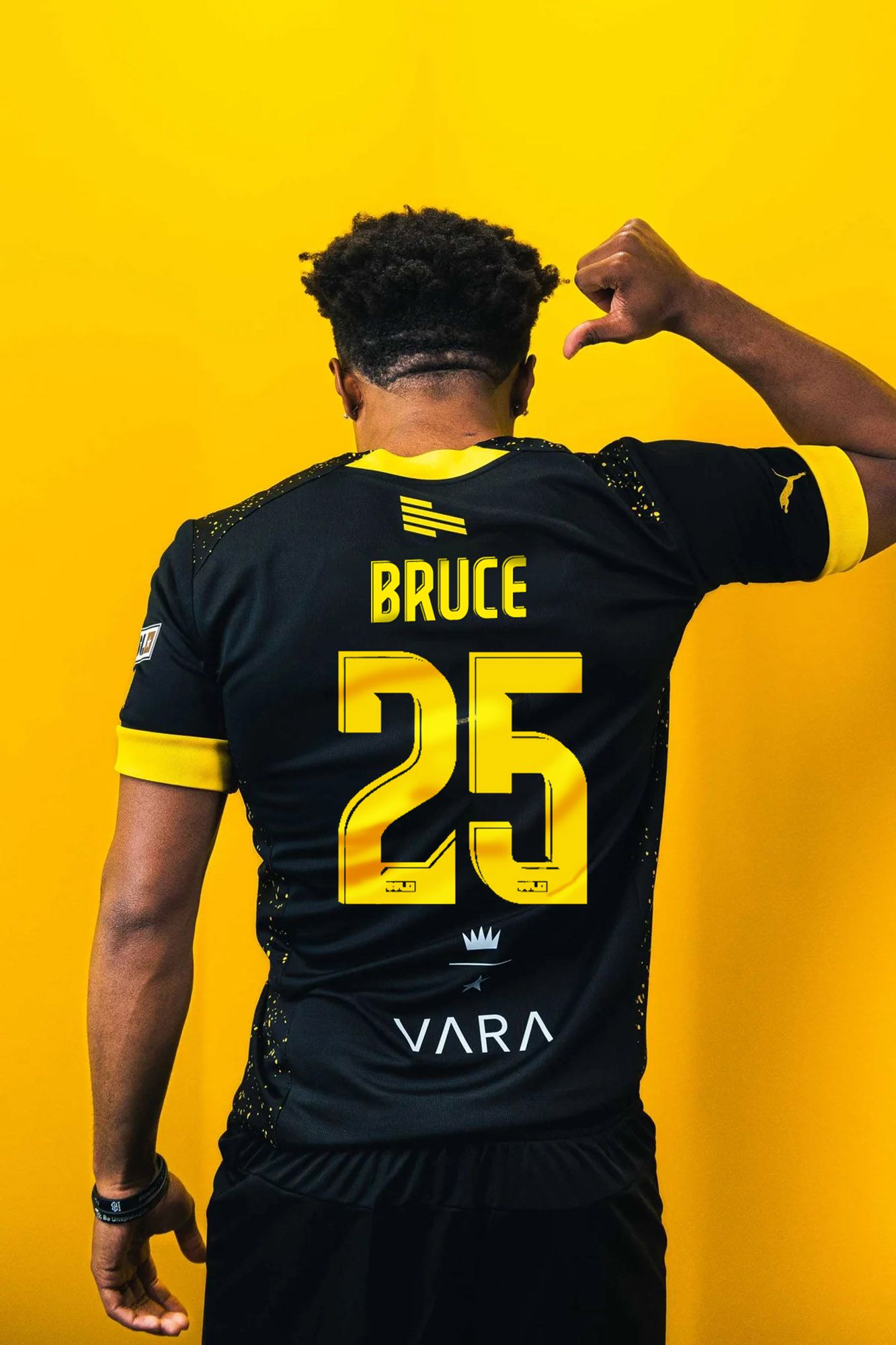 PUMA Men's New Mexico United 2025 Daniel Bruce #25 Black Home Replica Jersey product image