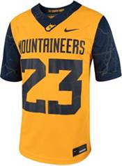 Nike Men's West Virginia Mountaineers #23 Country Roads Gold Replica Alternate Football Jersey product image