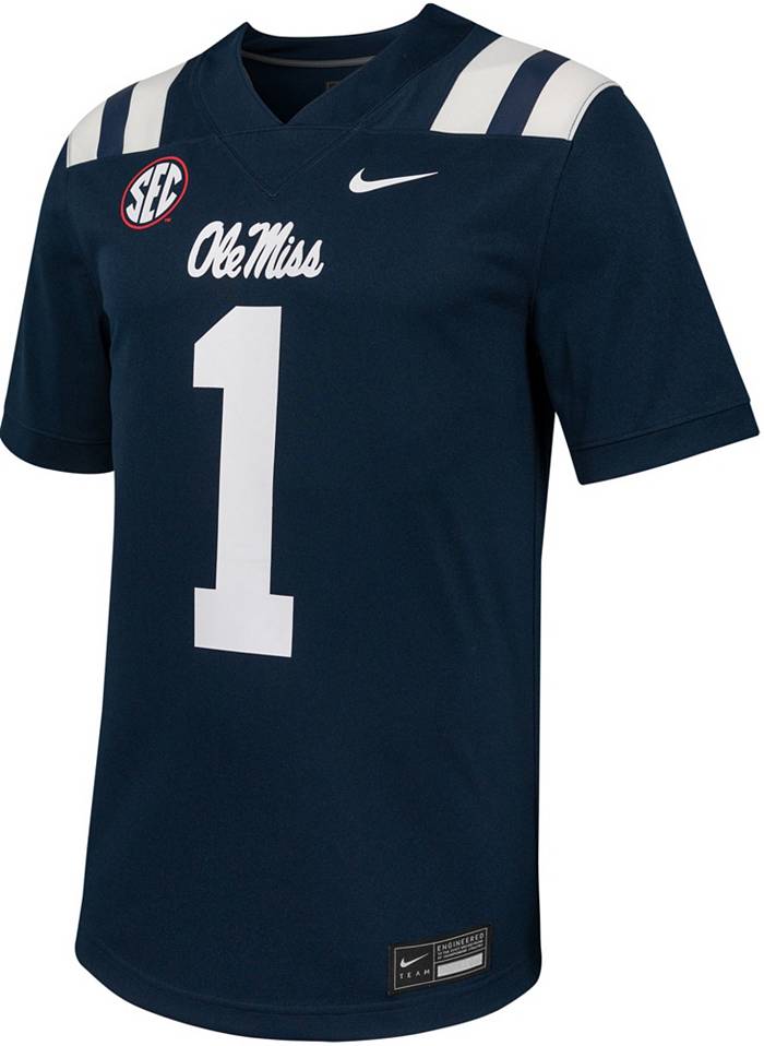 1 Ole Miss Rebels Nike Youth Untouchable Football Jersey - White