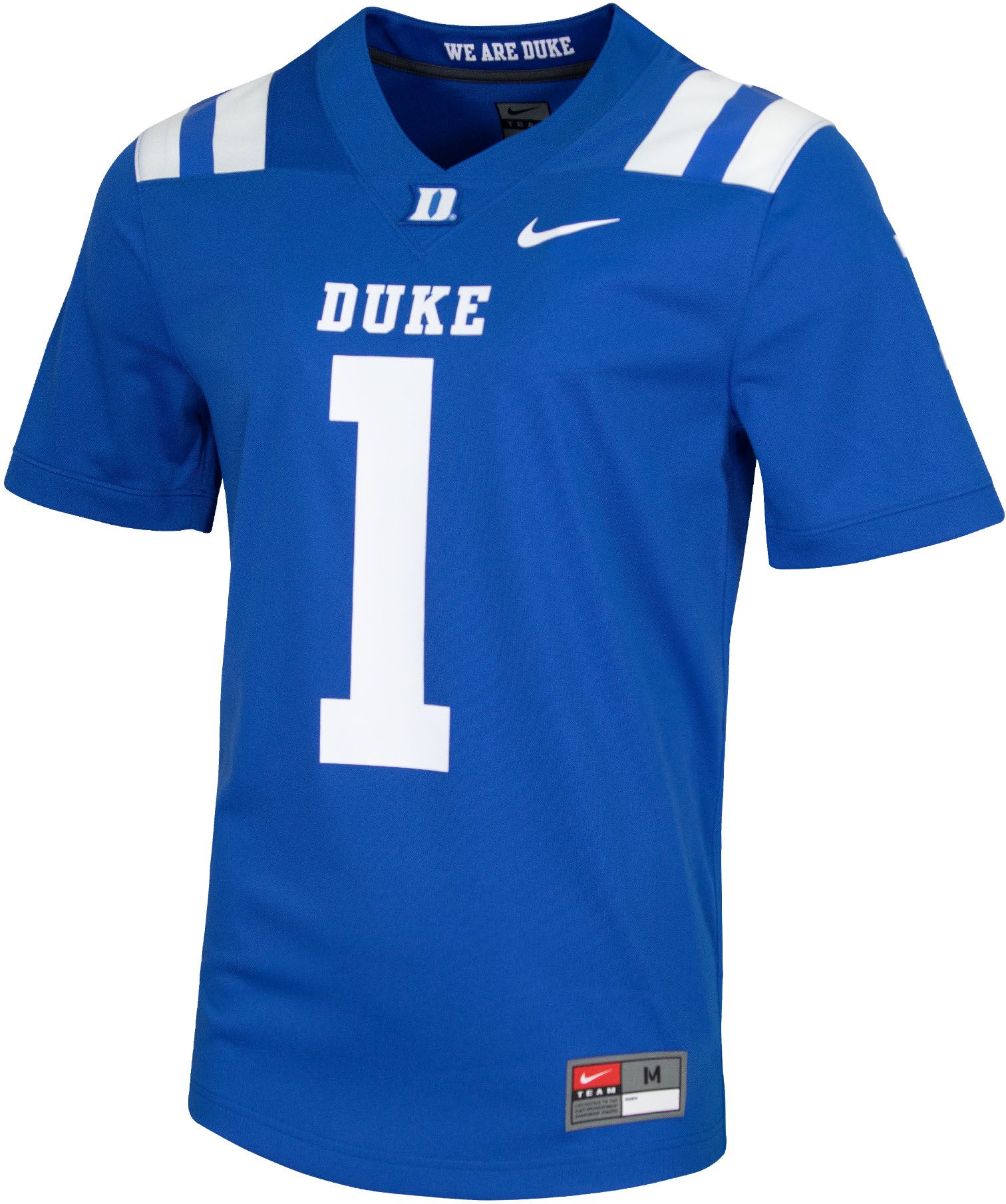 Nike Men's Duke Blue Devils #1 Blue Untouchable Game Football Jersey product image
