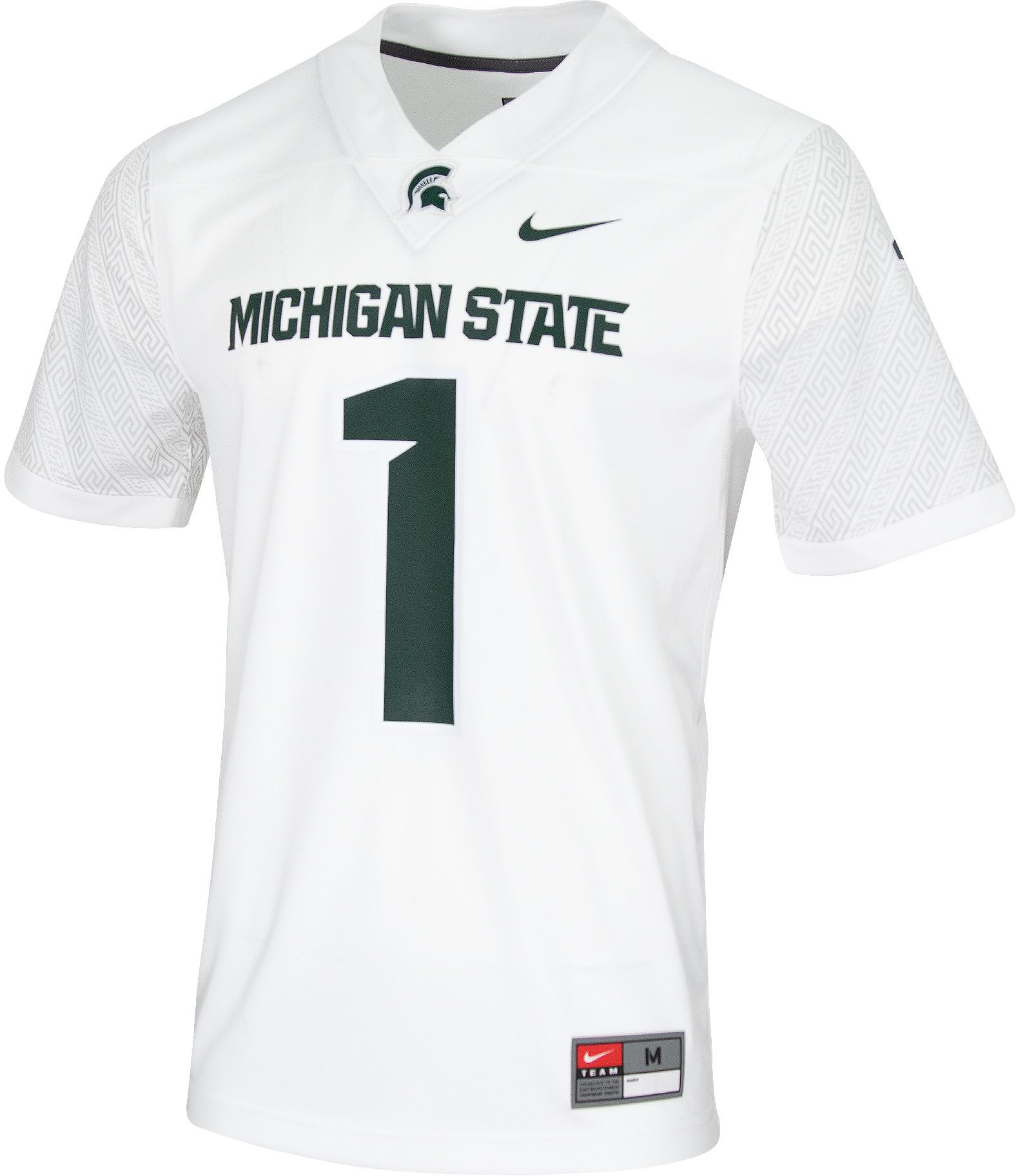 Nike Men's Michigan State Spartans #1 White Untouchable Game Football Jersey product image