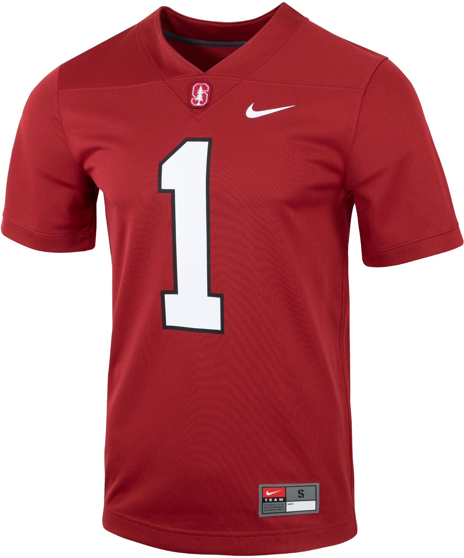 Nike Men's Stanford Cardinal #1 Cardinal Untouchable Game Football Jersey product image