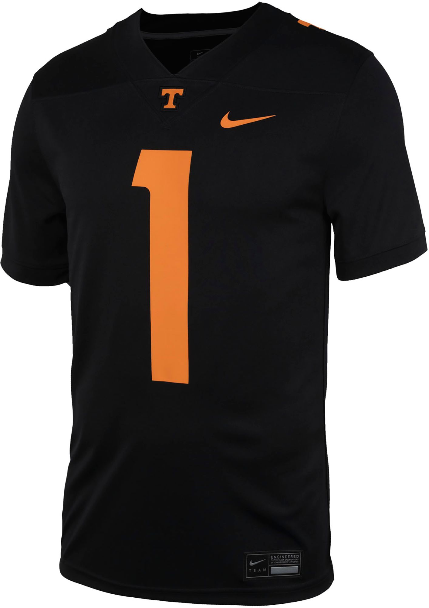 Nike Men's Tennessee Volunteers #1 Black Replica Alternate Football Jersey