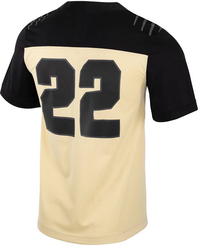 Men's Colosseum Black Purdue Boilermakers Free Spirited Mesh Button-Up Baseball Jersey Size: Large