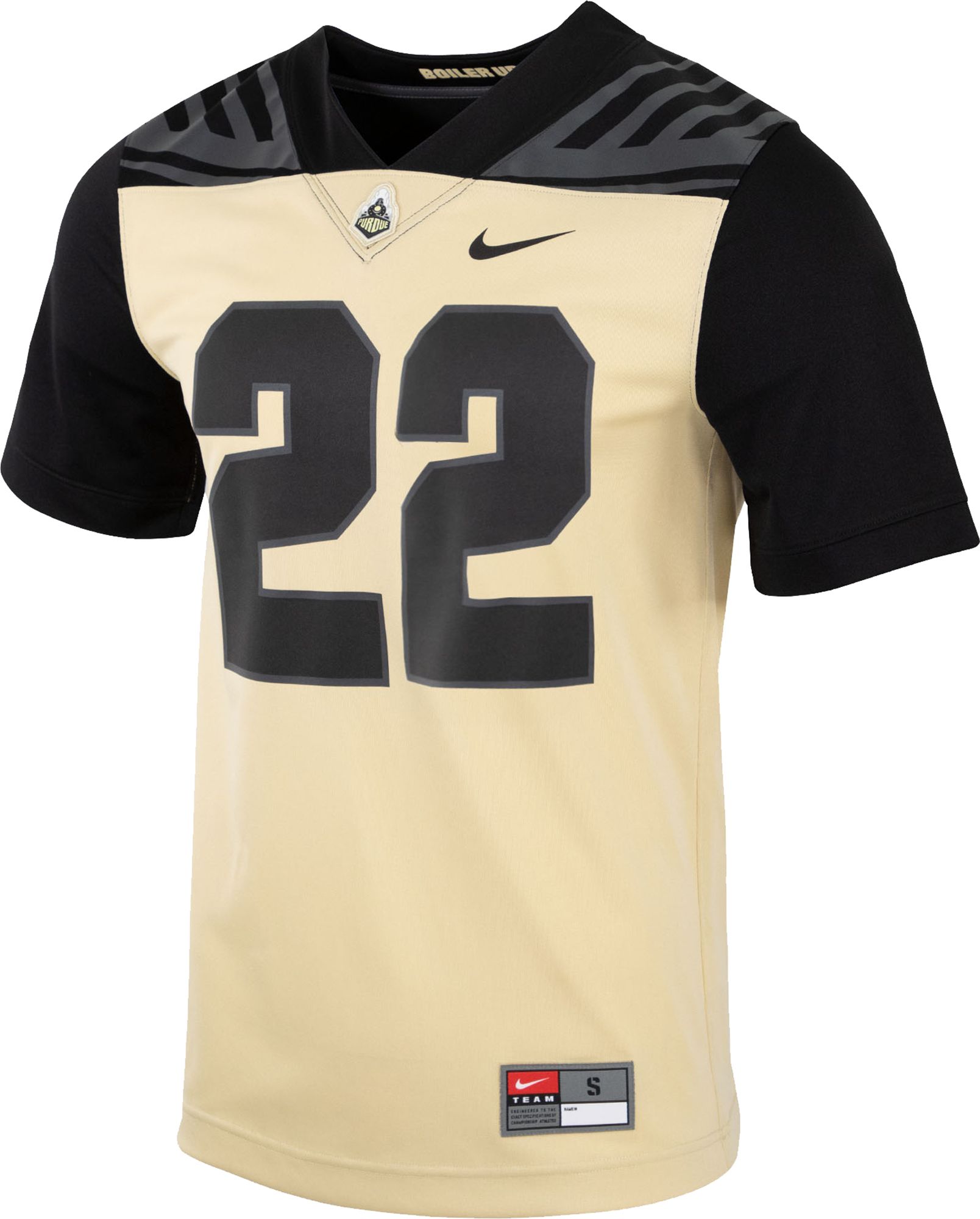 Nike Men's Purdue Boilermakers #22 Gold Untouchable Game Football Jersey