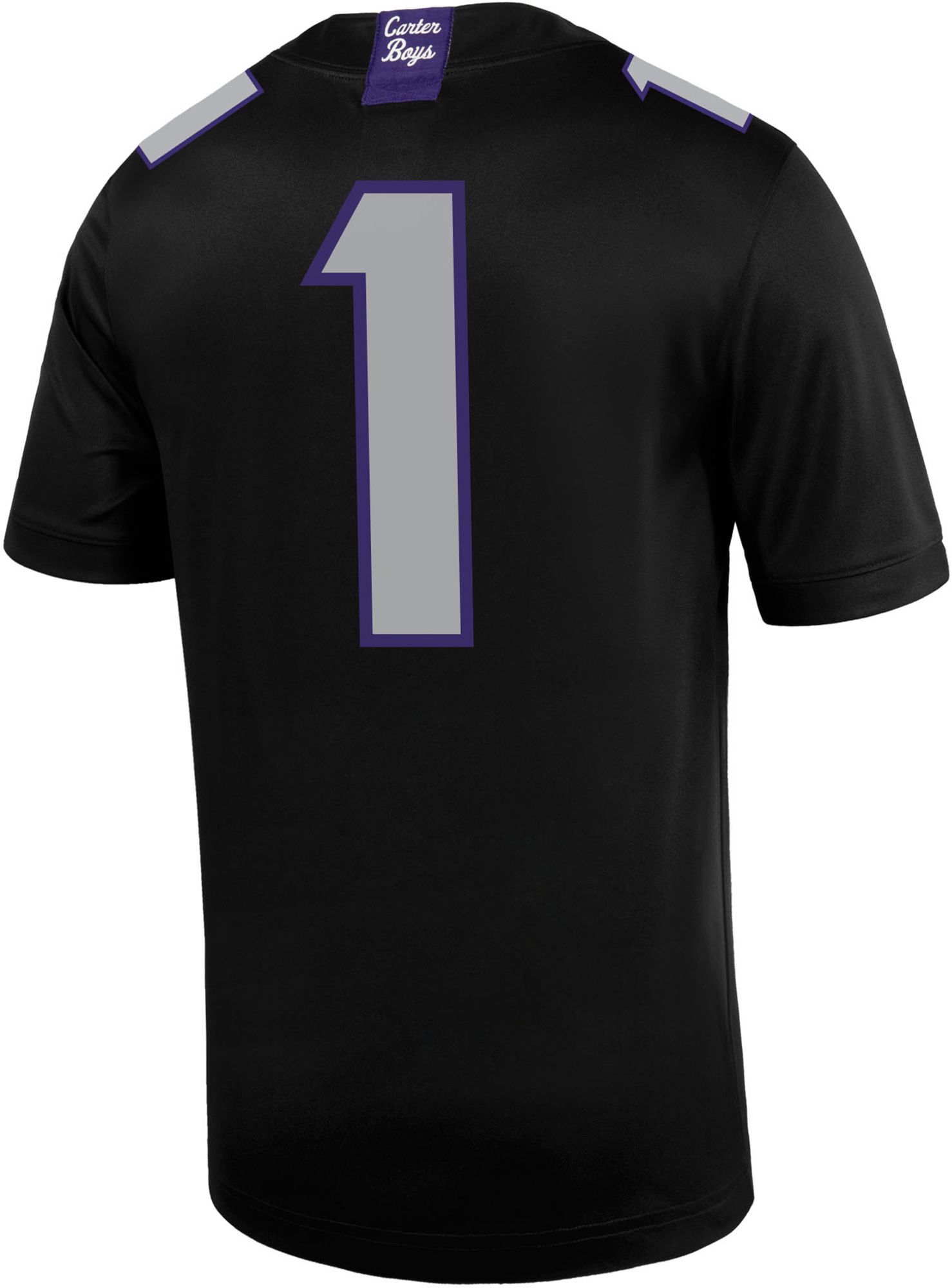 Nike Men's TCU Horned Frogs #1 Black Alternate Replica Football Jersey product image