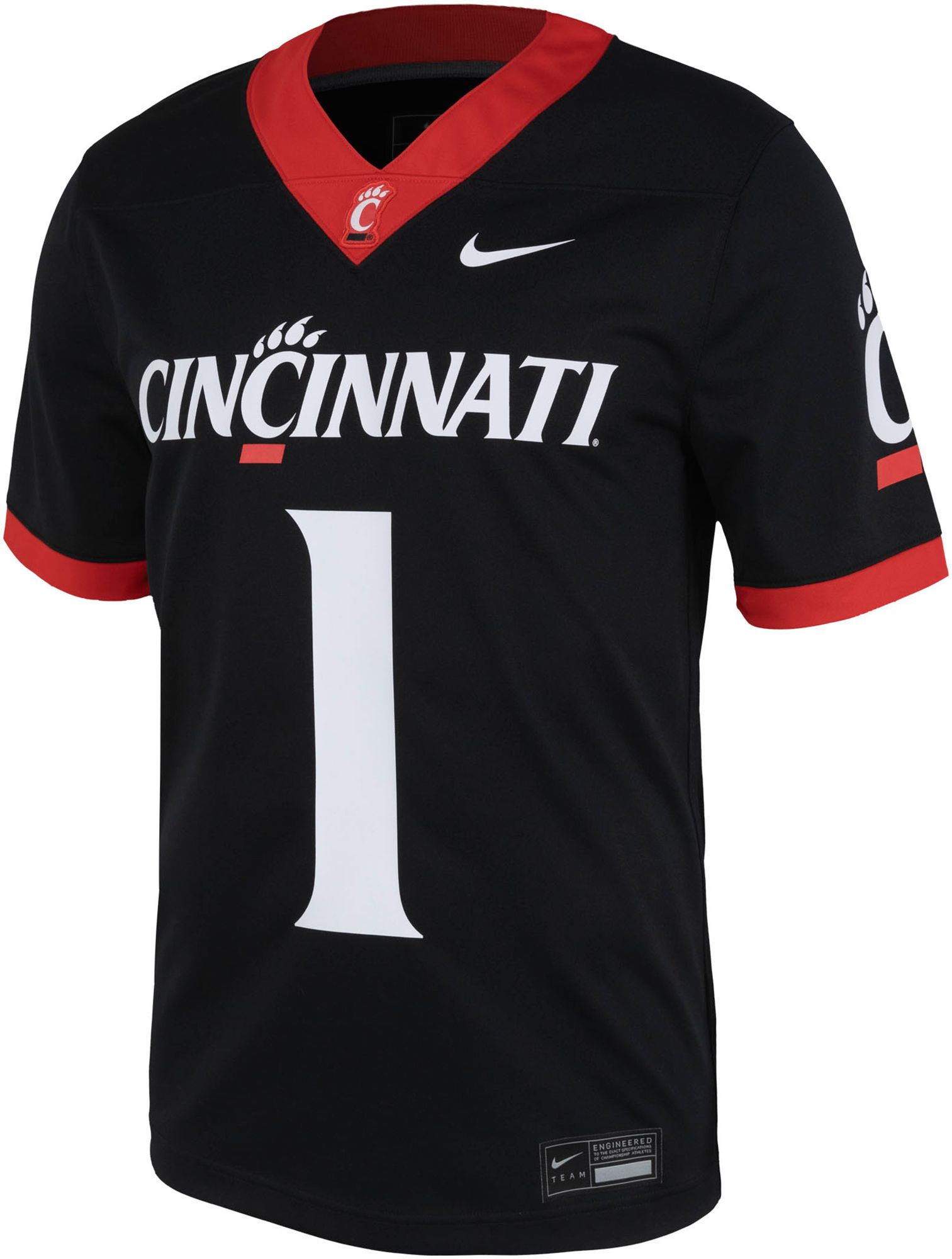 Nike Men's Cincinnati Bearcats #1 Black Sauce Gardner Replica Football Jersey