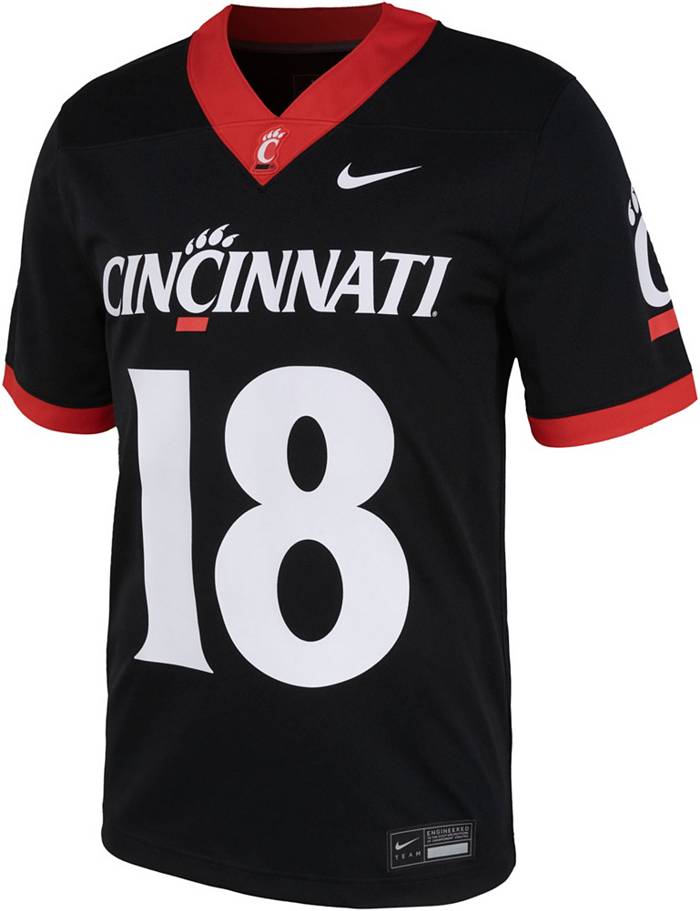 Nike Men's Cincinnati Bearcats #18 Black Travis Kelce Replica Football  Jersey