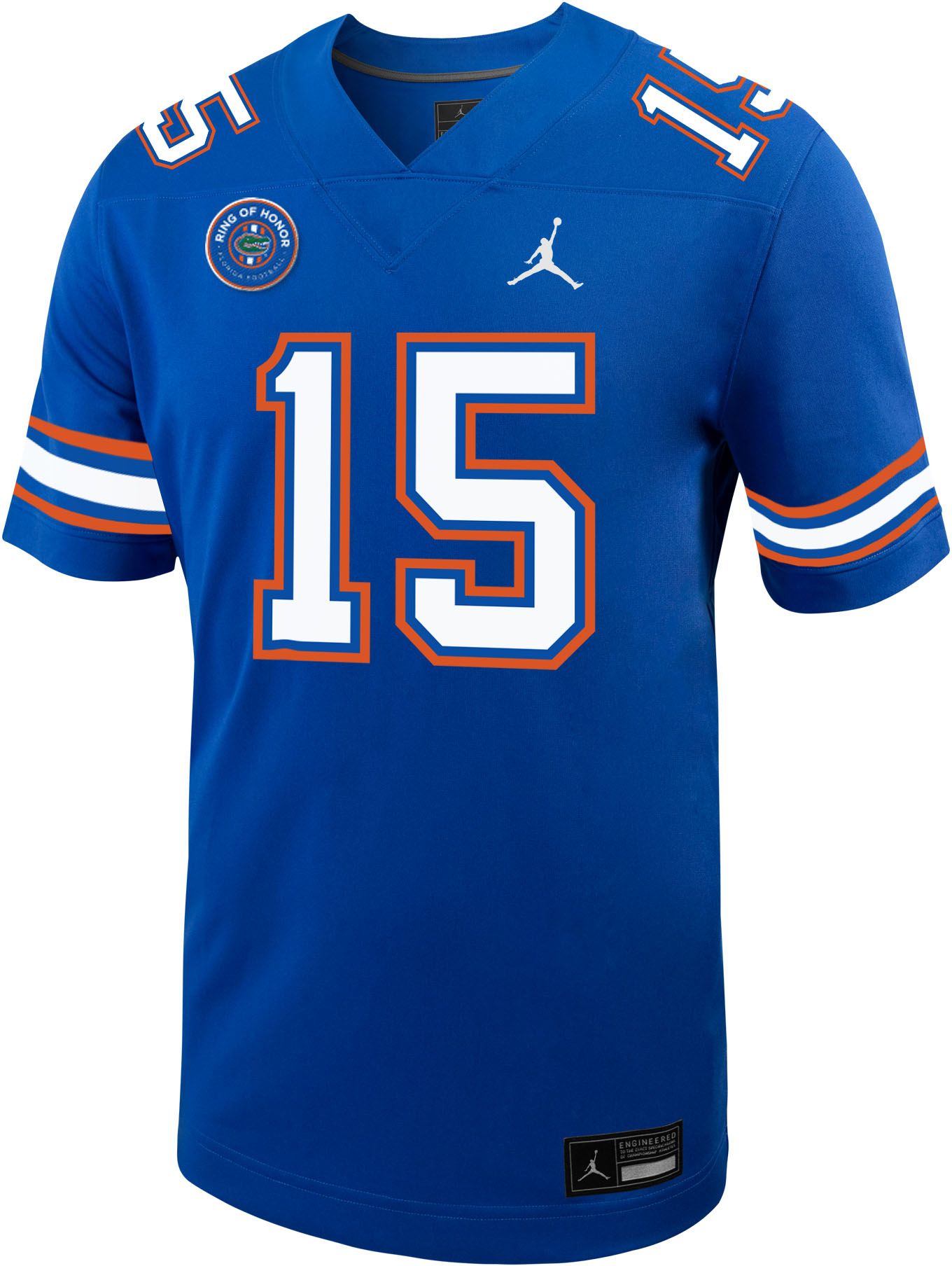 Jordan Men's Florida Gators Tim Tebow #15 Blue ‘Ring Of Honor' Replica Football Jersey