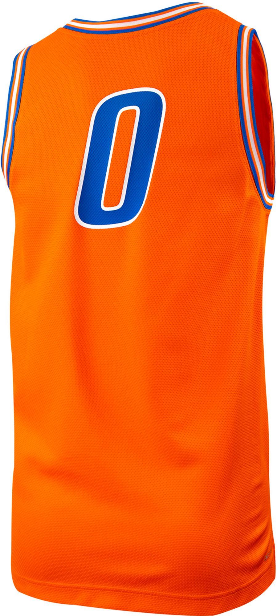 Nike Men's Boise State Broncos #0 Orange Replica Basketball Jersey