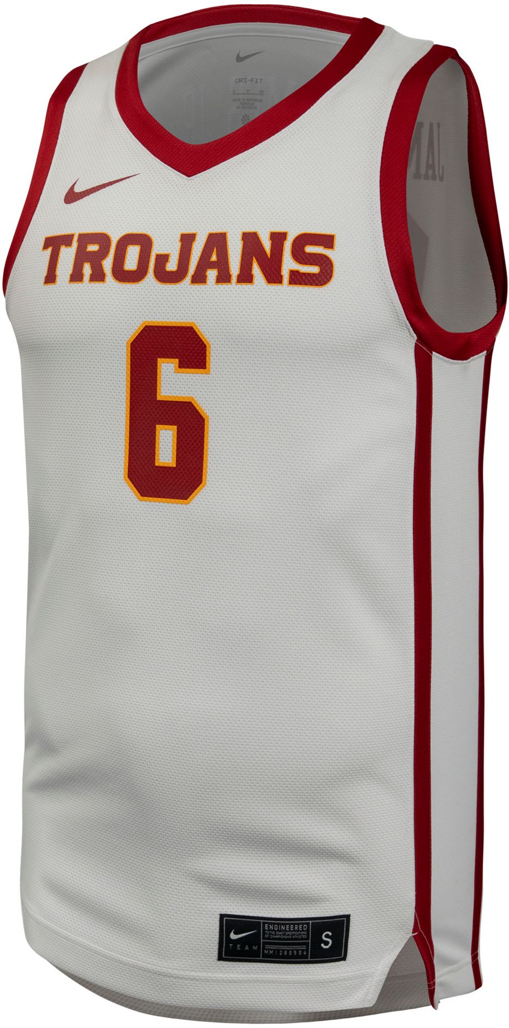 Nike Men's USC Trojans #6 White Bronny James Replica Basketball Jersey