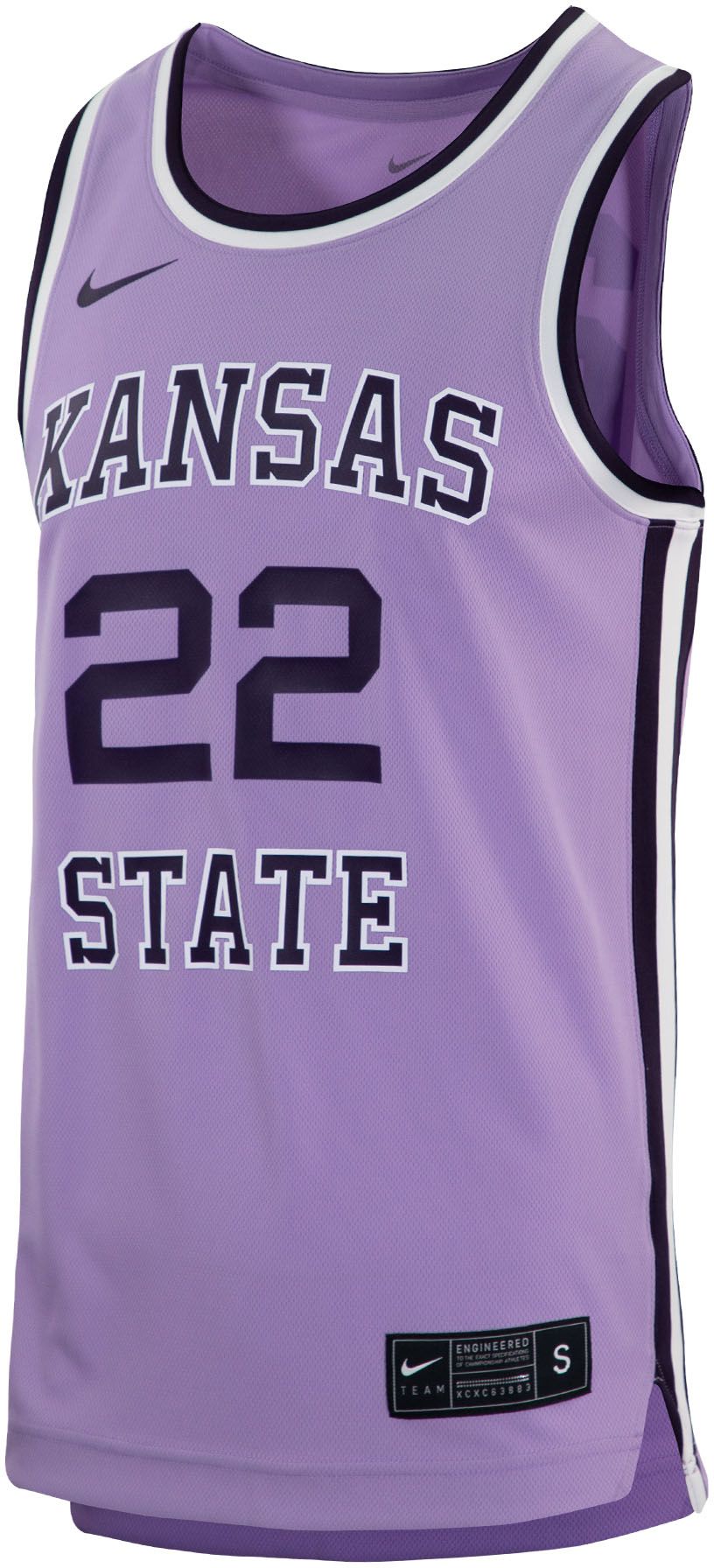 Nike Men's Kansas State Wildcats #22 Purple Replica Basketball Jersey product image