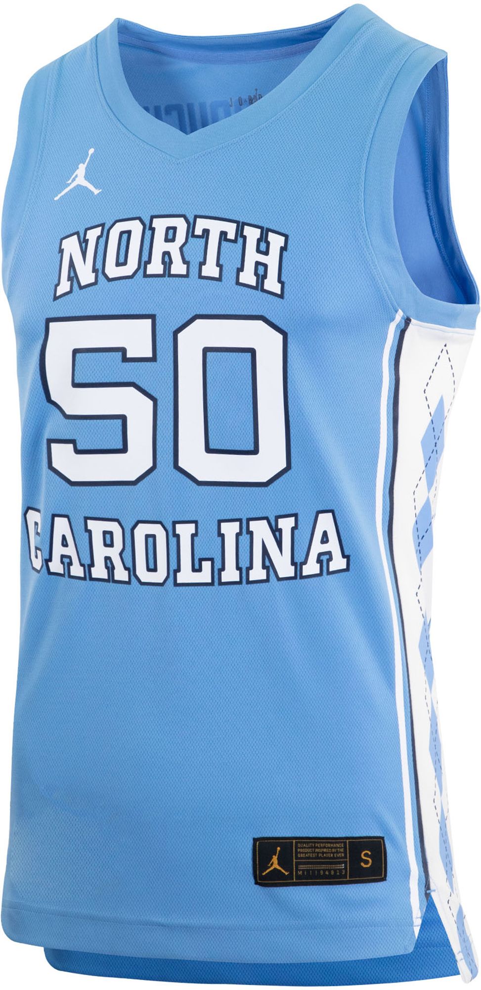 Jordan Men's North Carolina Tar Heels #50 Blue Tyler Hansbrough Replica Basketball Jersey