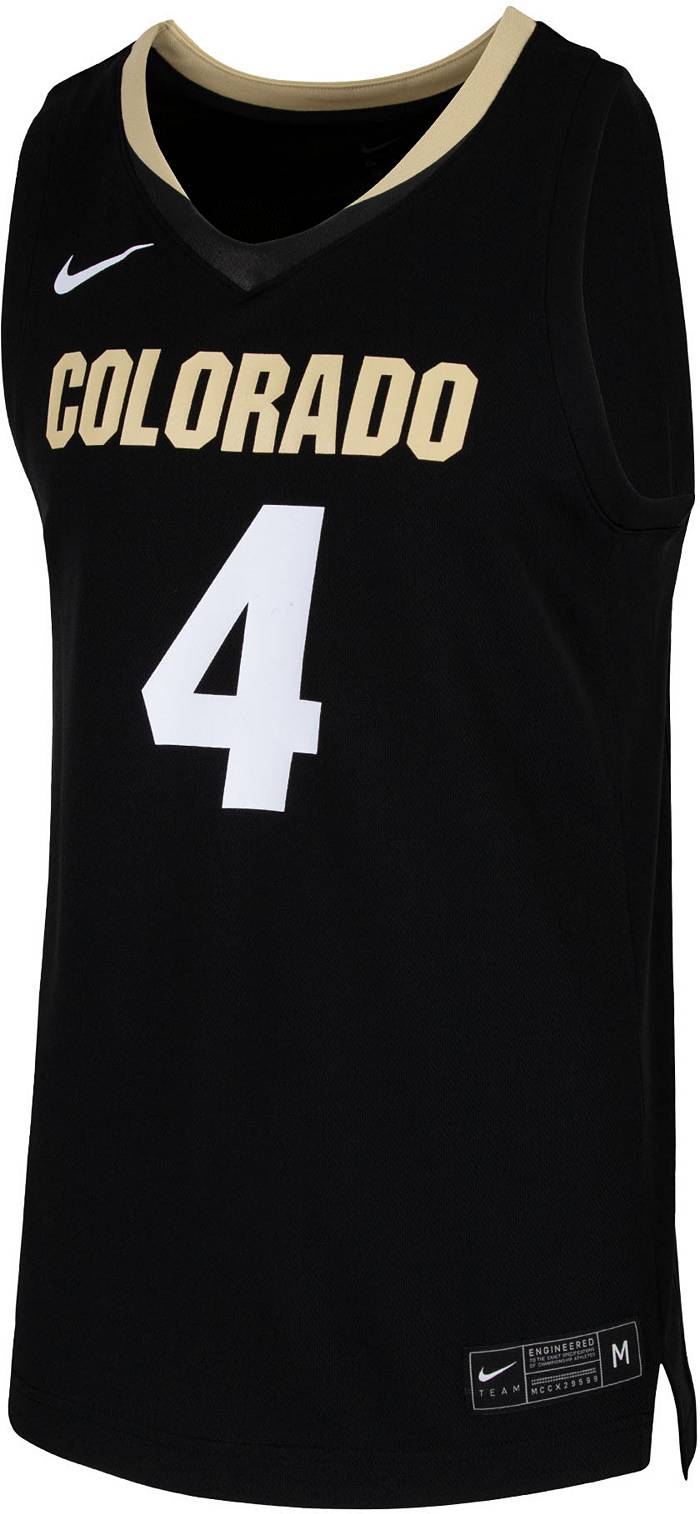 Men's Nike #4 White Colorado Buffaloes Replica Basketball Jersey