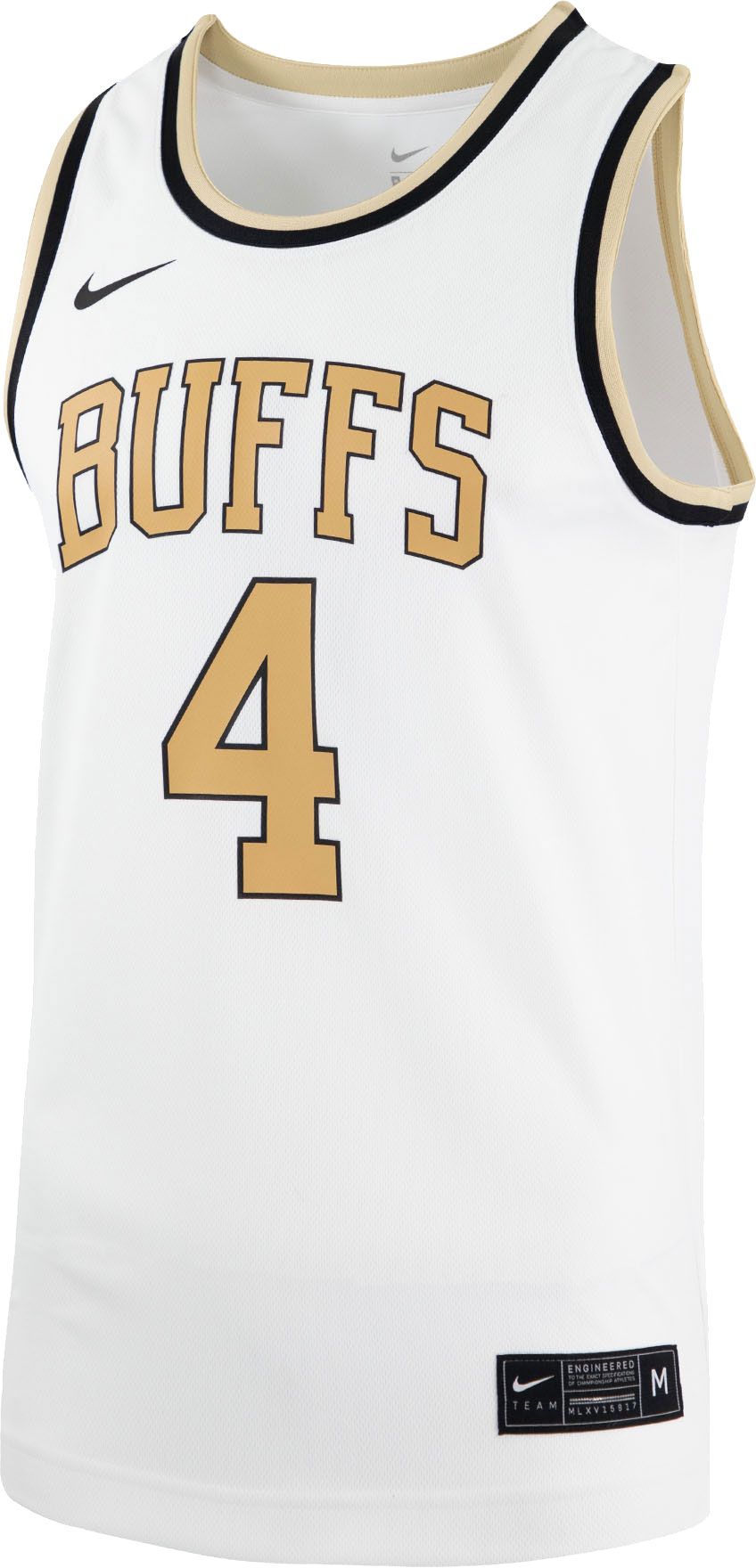 Nike Men's Colorado Buffaloes #4 White Replica Basketball Jersey