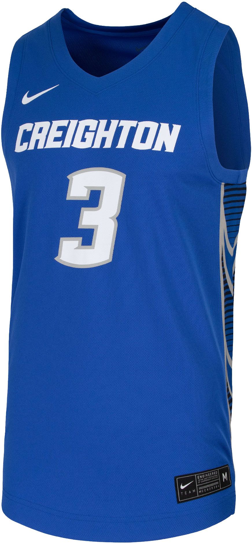 Nike Men's Creighton Bluejays #3 Blue Replica Basketball Jersey product image