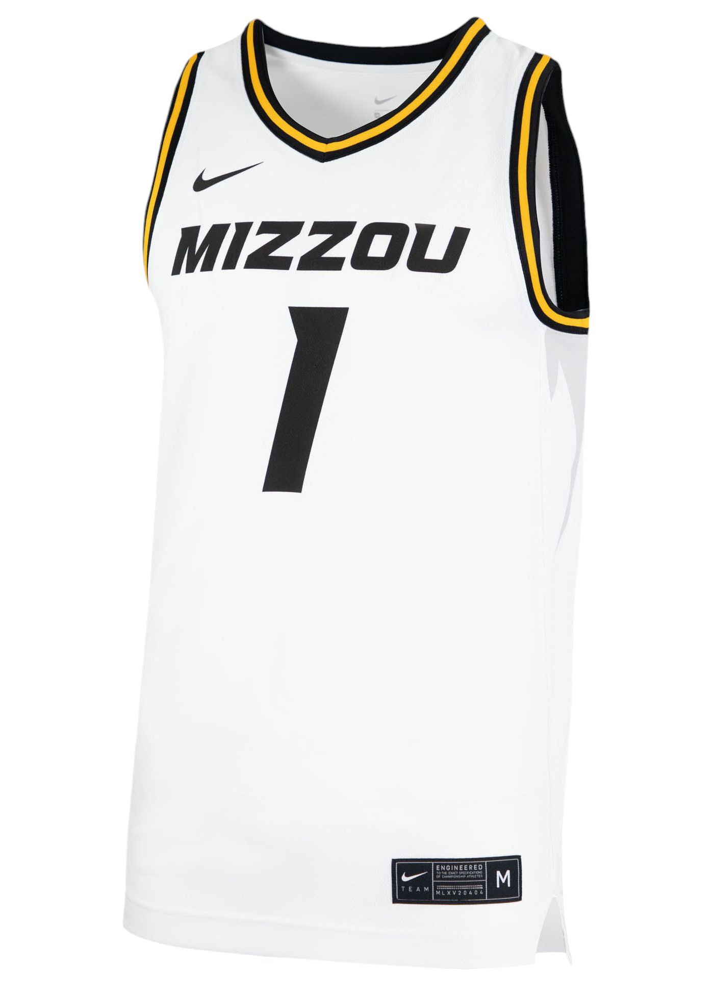 Nike Men s Missouri Tigers White Replica Basketball Jersey Dick s Sporting Goods